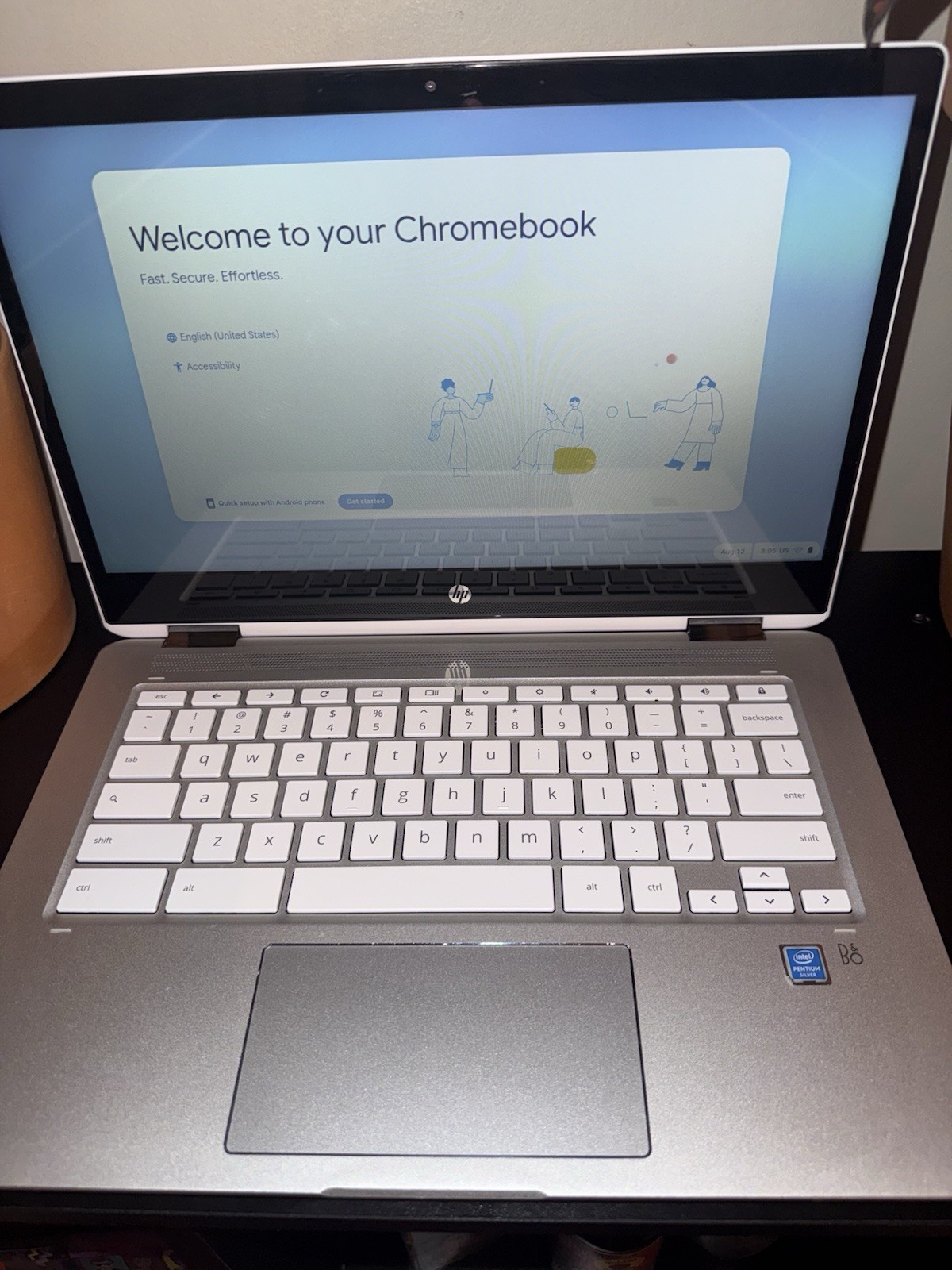 HP Chromebook X360 Touchscreen Convertible Laptop White