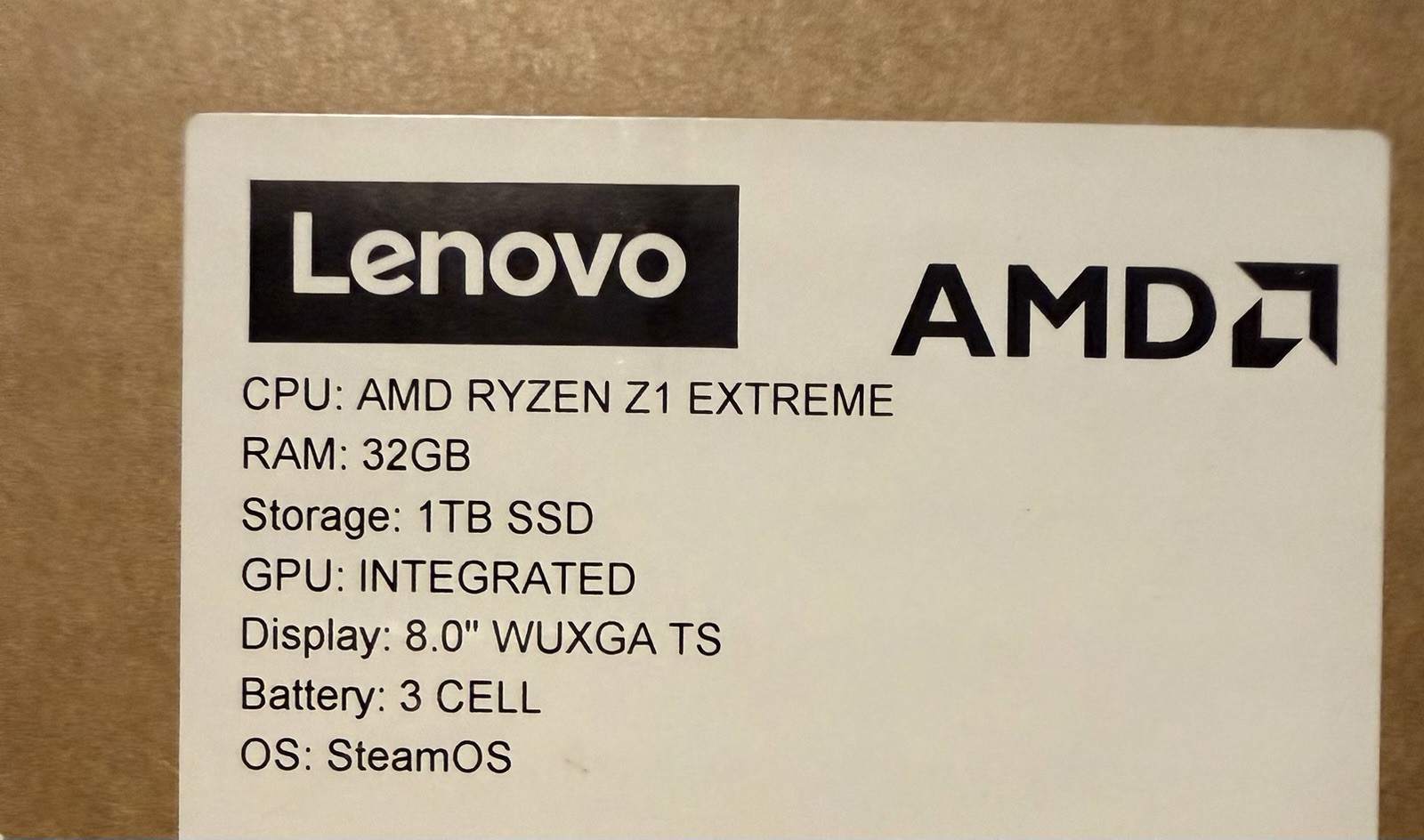 Legion Go S 8″ 120Hz Gaming Laptop AMD Ryzen Z1 Extreme, SteamOS, 32GB