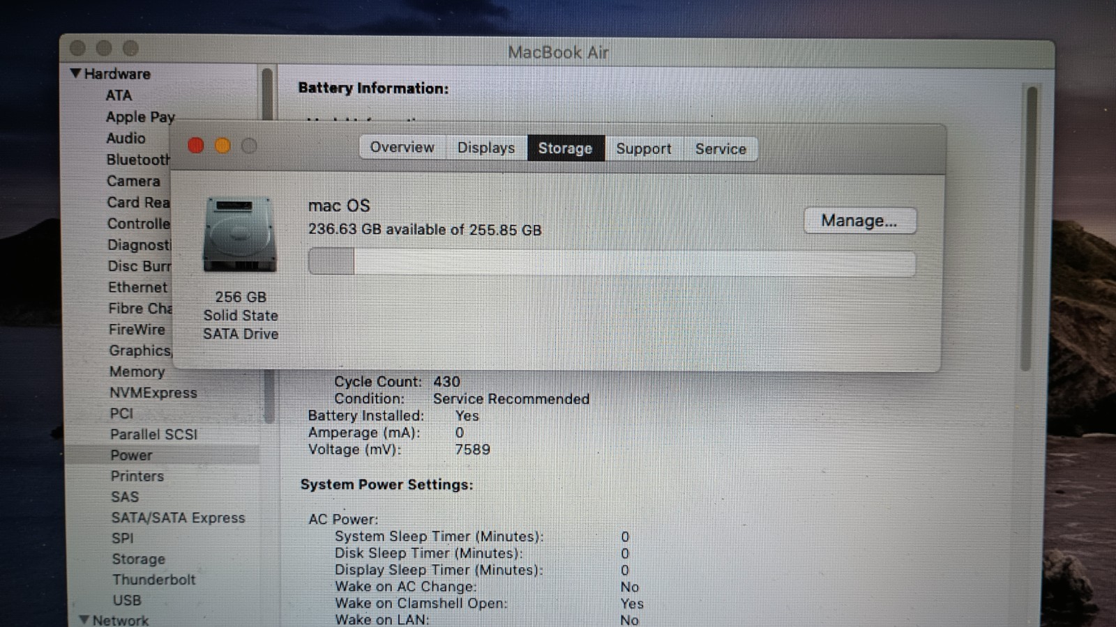 7092 MacBook Air A1466(no charger!).i7 dual core.8GB.250GB SSD.13.3″.Catalina