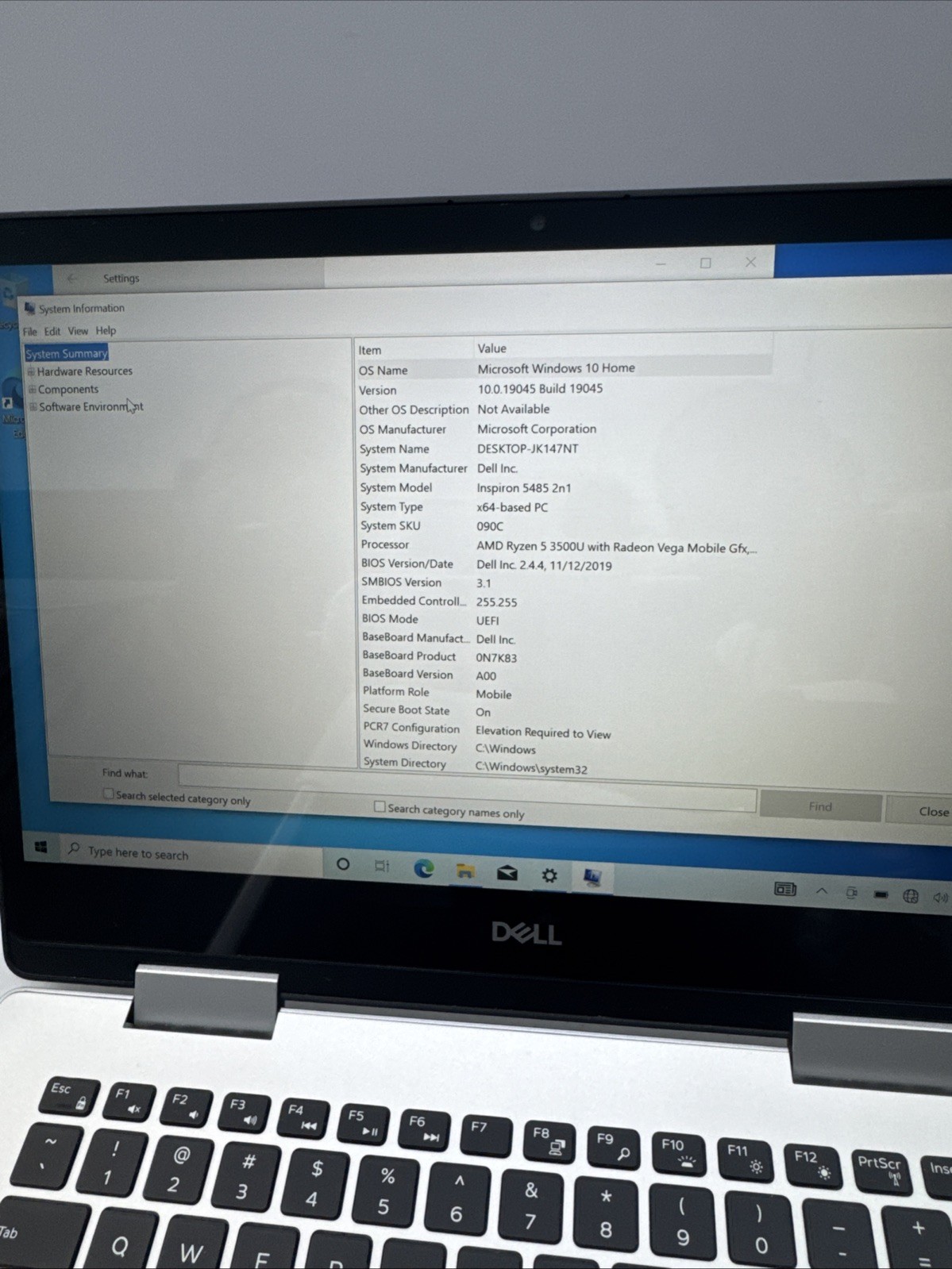 Dell Inspiron 14 5485 Laptop 14-inch 2-in-1, Ryzen 5 3500U, 3.70GHz, 8GB RAM