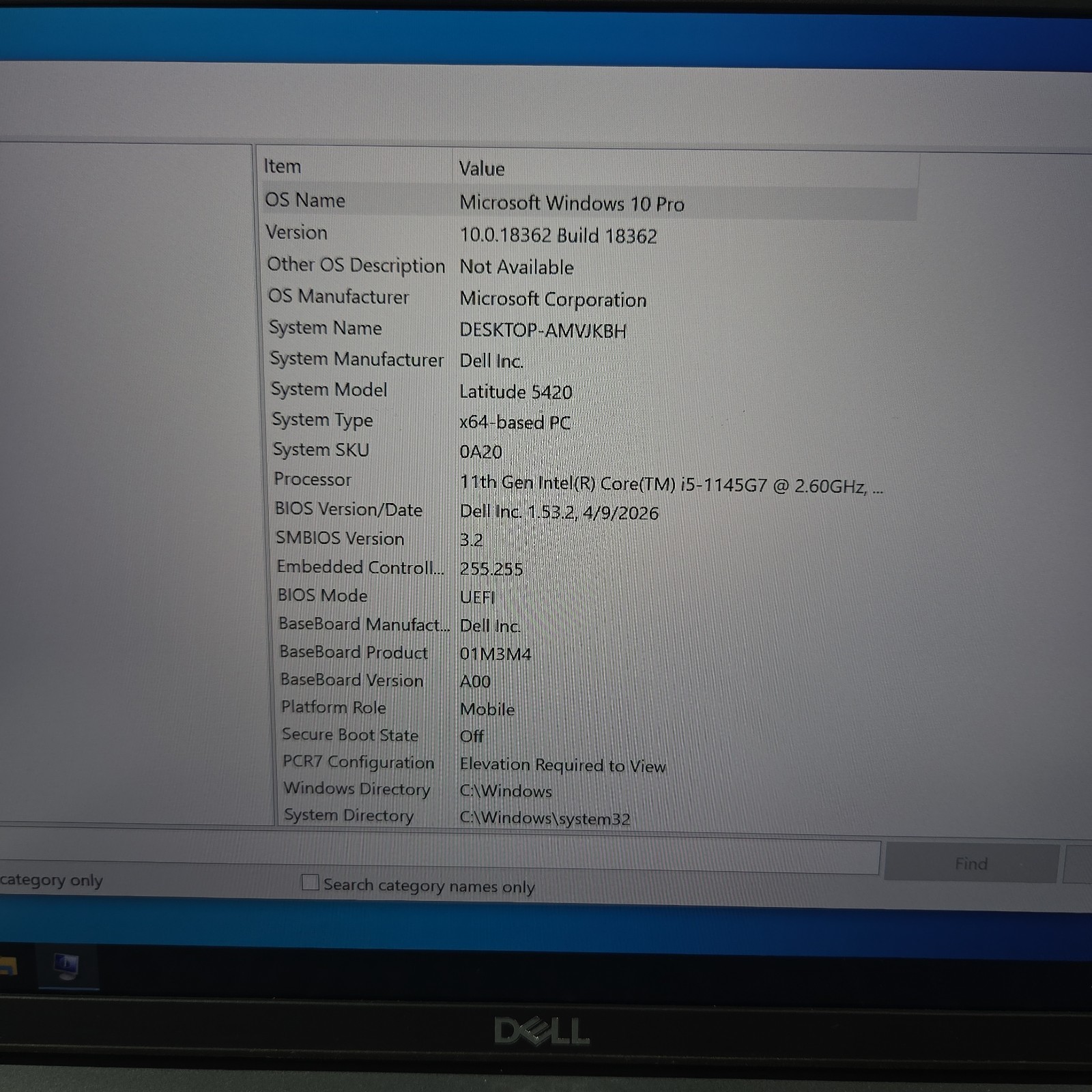 Dell Latitude 5420 14” FHD Intel i5-1145G7 16GB RAM 256GB SSD – WINDOWS 10 PRO