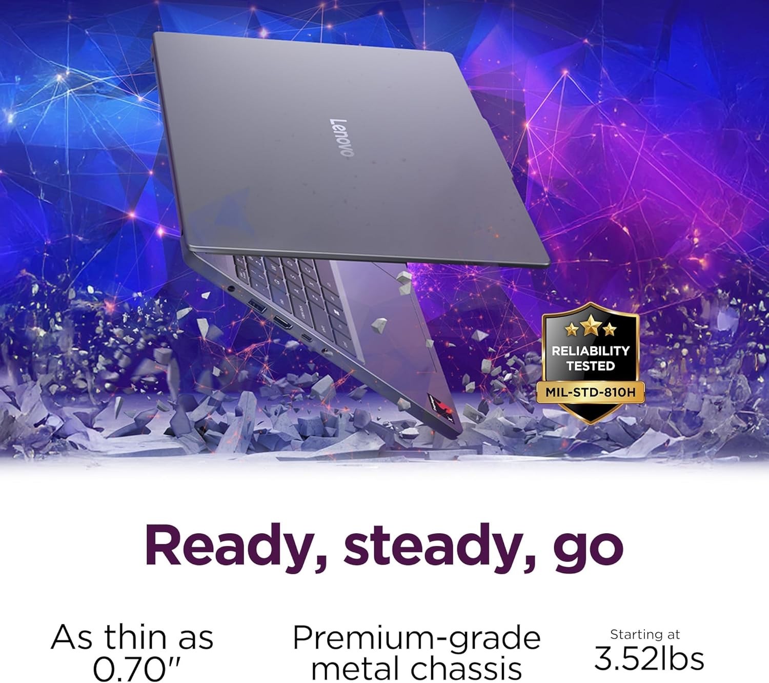 Lenovo IdeaPad Slim 3X 15.3″ WUXGA Laptop Qualcomm Snapdragon X 16 GB Luna Grey