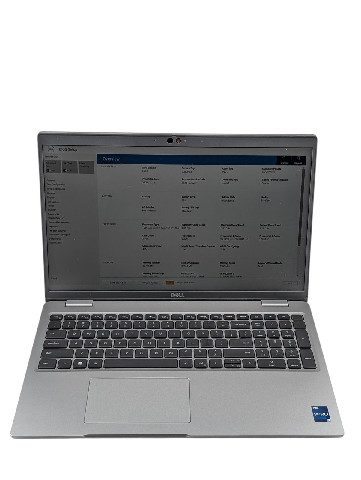 Dell Latitude 5530 15″ – i7-1265U – 32GB RAM – 512GB SSD – Grade D
