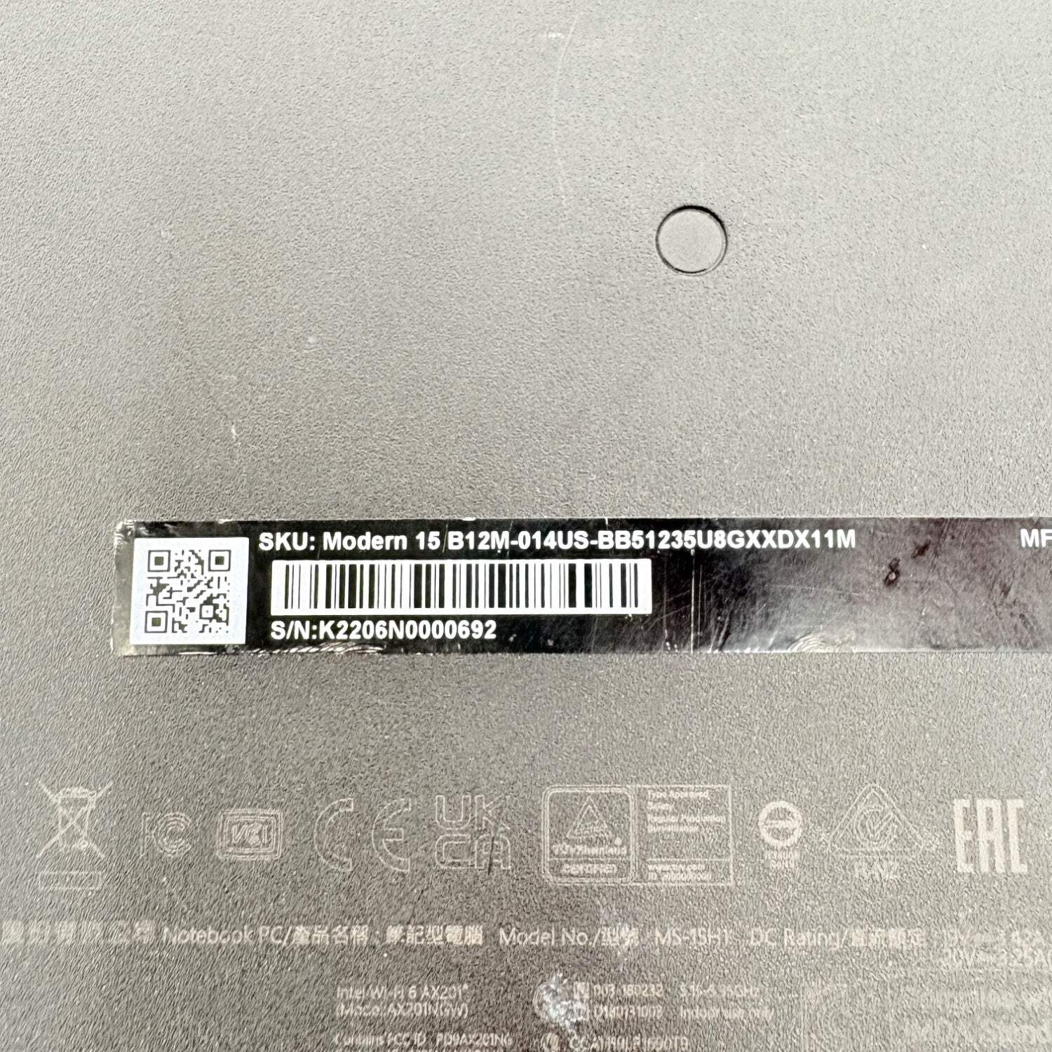 MSI Modern 15 MS-15H1 15.6″ i5-1235U 2.5GHz 8GB RAM 512GB SSD