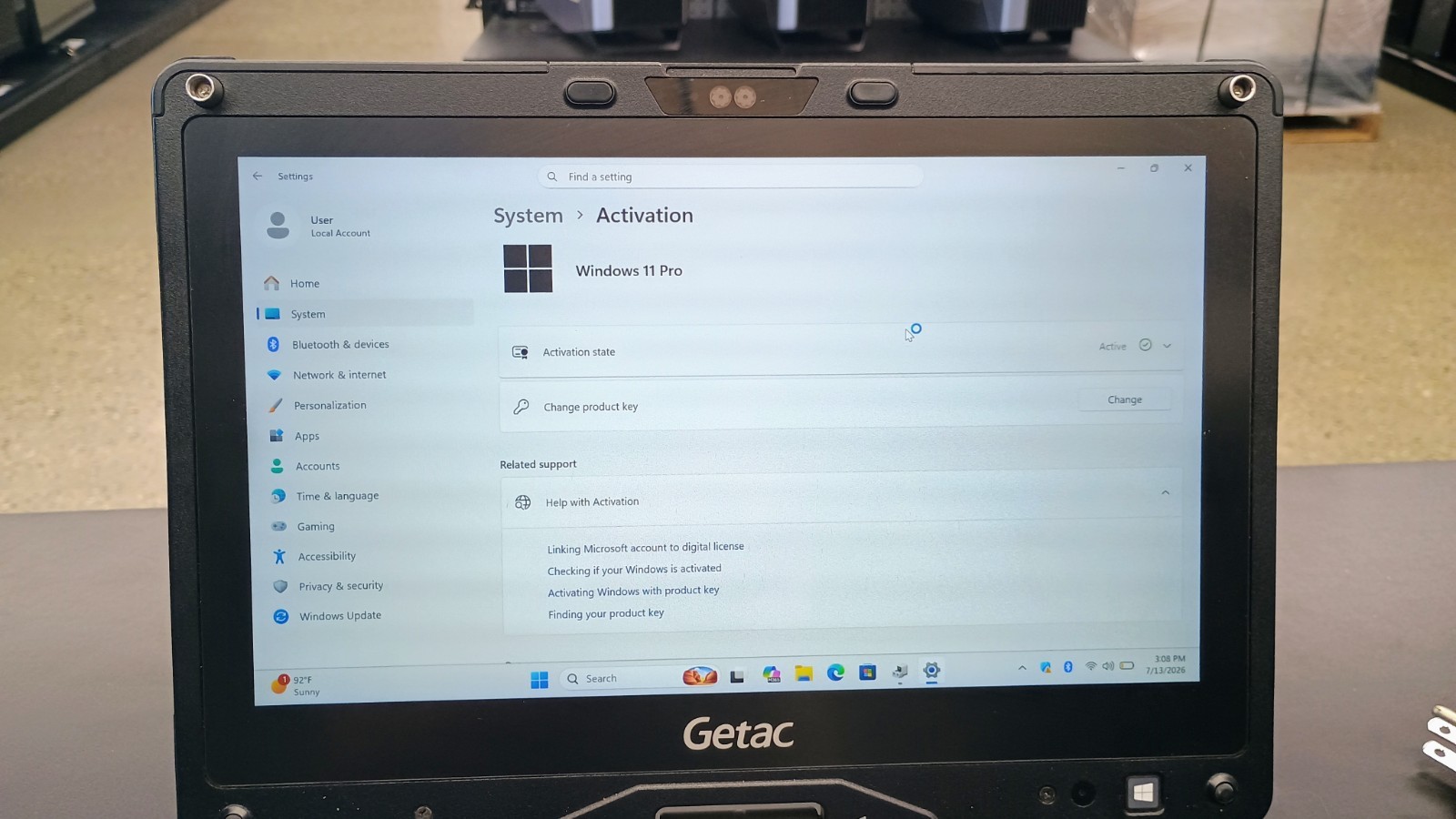 Getac V110G6 Quad Core i5-10210U 1.60GHz – 256GB SSD – 16GB – Win 11 Pro – Read