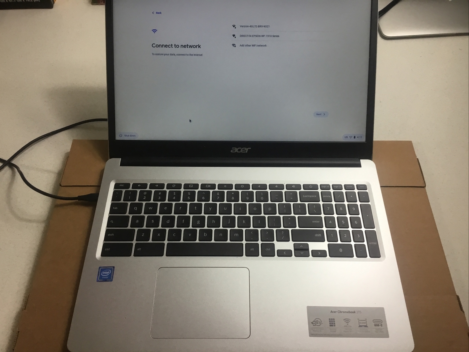 Acer Chromebook 315 15.6″ (32GB, Celeron N 1.1GHz, 4GB) CB315-3H-C2C3