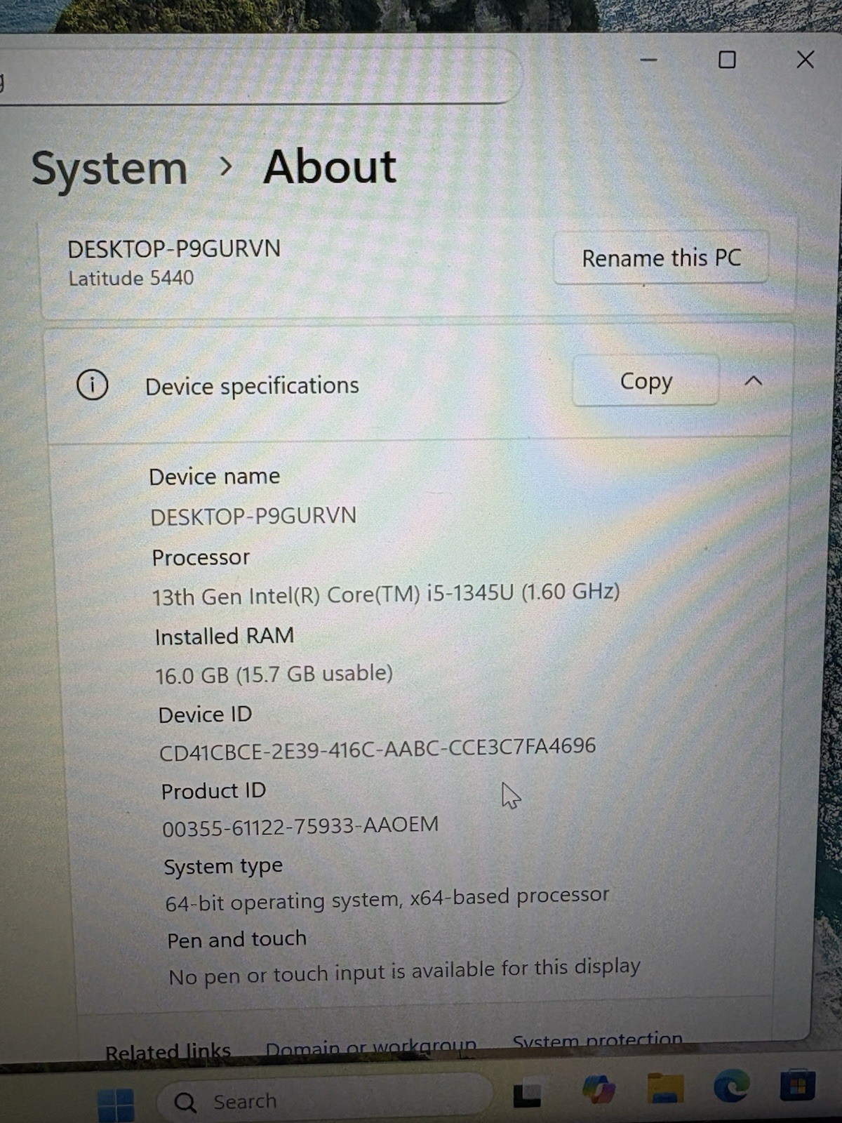 Dell Latitude 5440 13th Gen i5-1335U 16GB RAM 256GB SSD 14″ FHD Win11 Pro