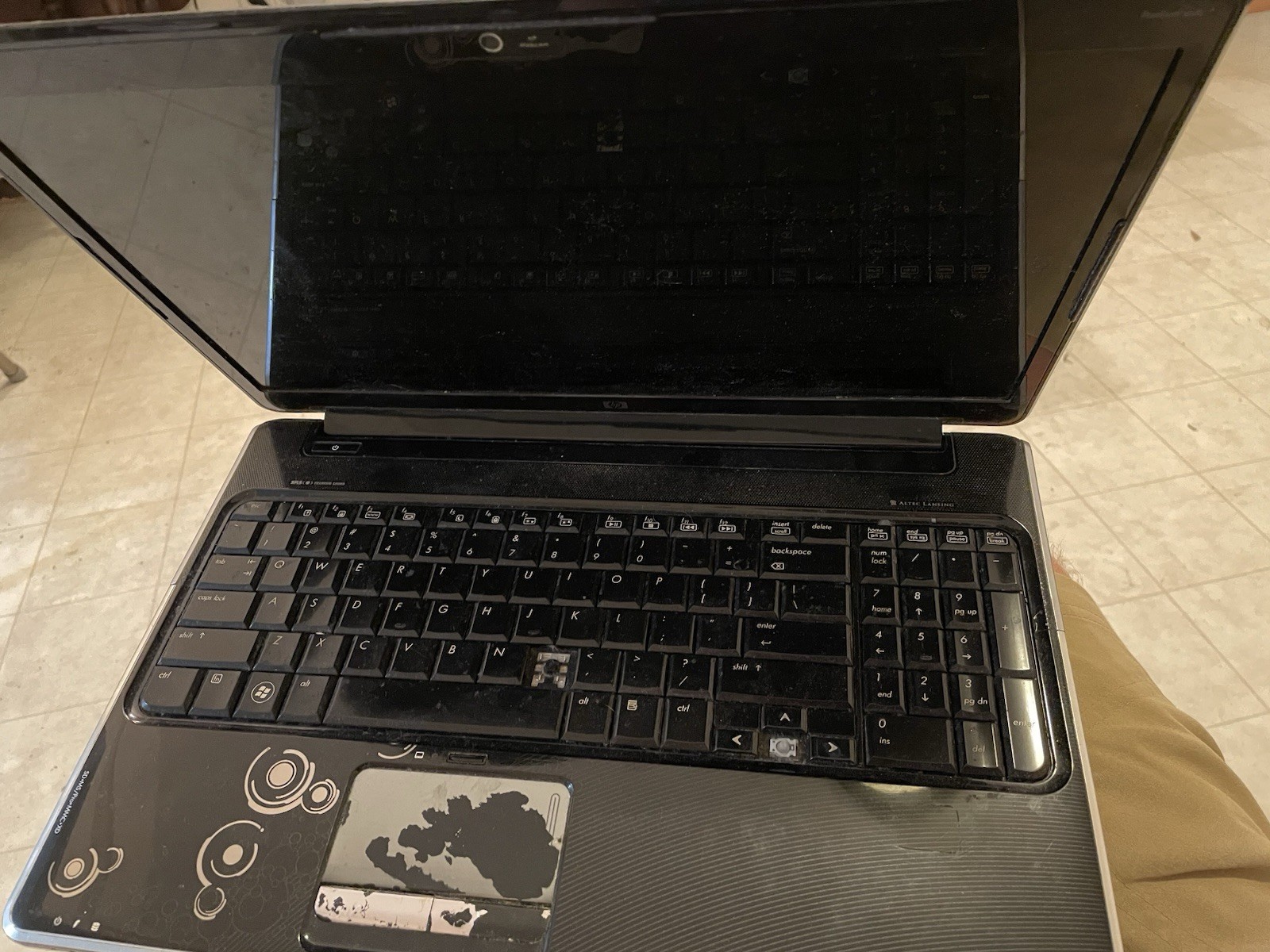 HP Pavilion Entertainment PC Dv6-1245dx Laptop for Parts Or Repair Untested