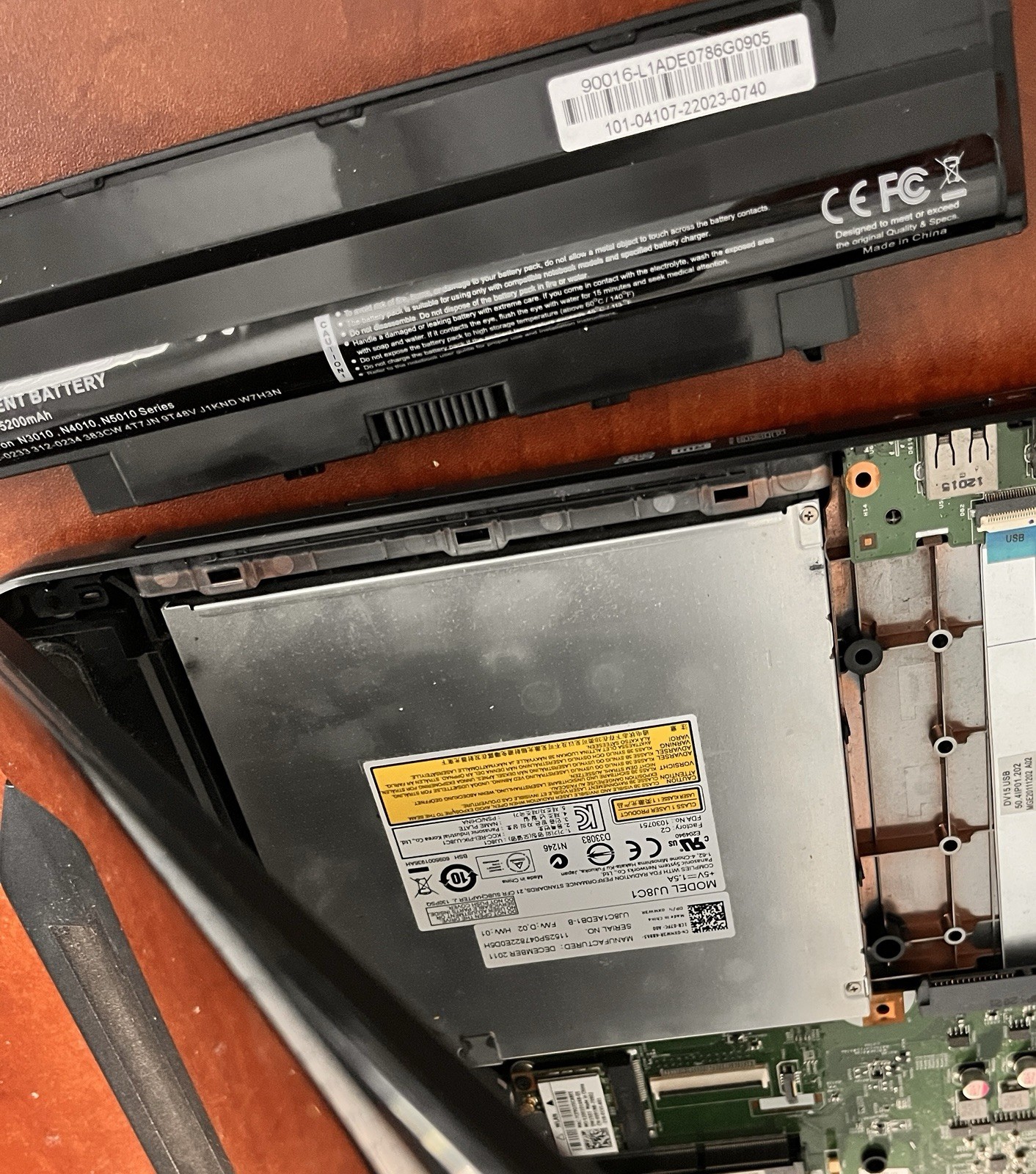 Dell Inspiron N5040 Laptop & Power Supply & Optical Mouse For Parts No HardDrive
