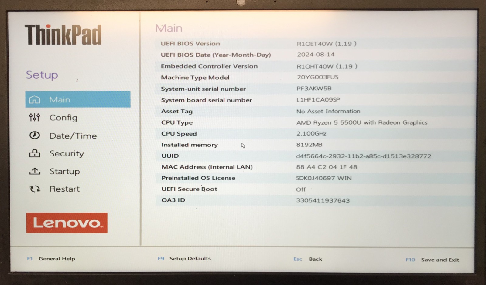 Lenovo ThinkPad E15 Gen 3 15.6″ Laptop Ryzen 5 5500U 8GB RAM 256GB NVMe, As Is