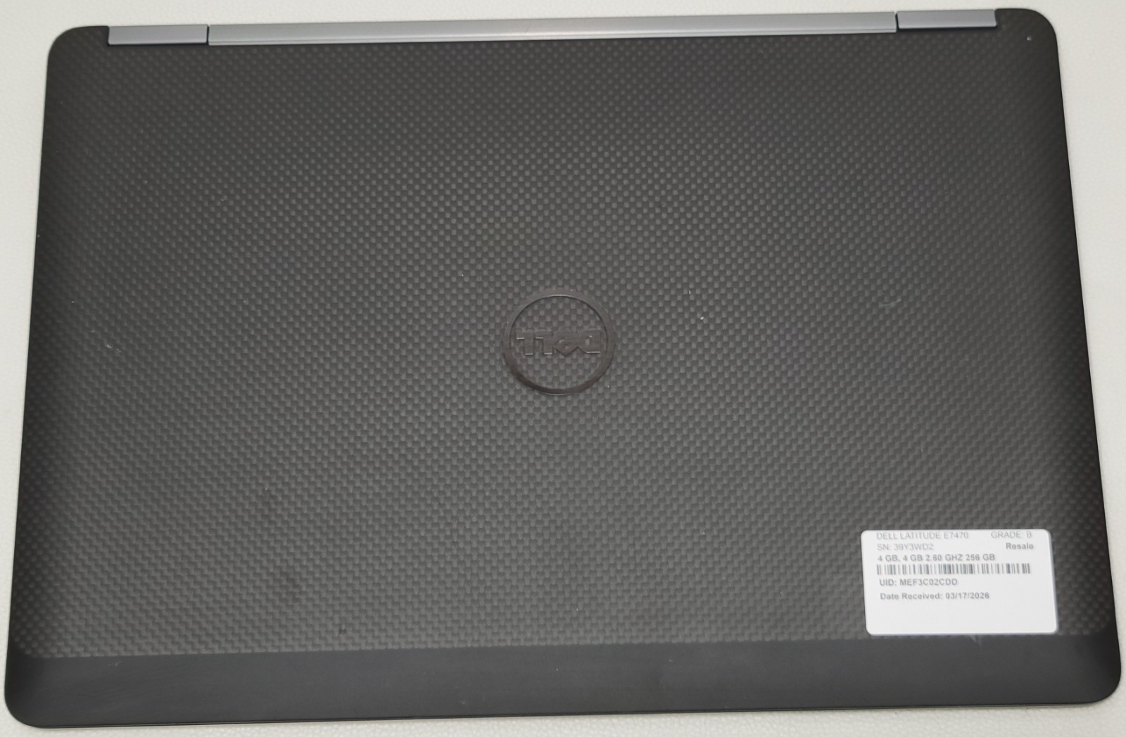 Dell Latitude E7470 i7-6600U 8GB RAM 256GB SSD NO ADAPTER (UID MEF3C02CDD)