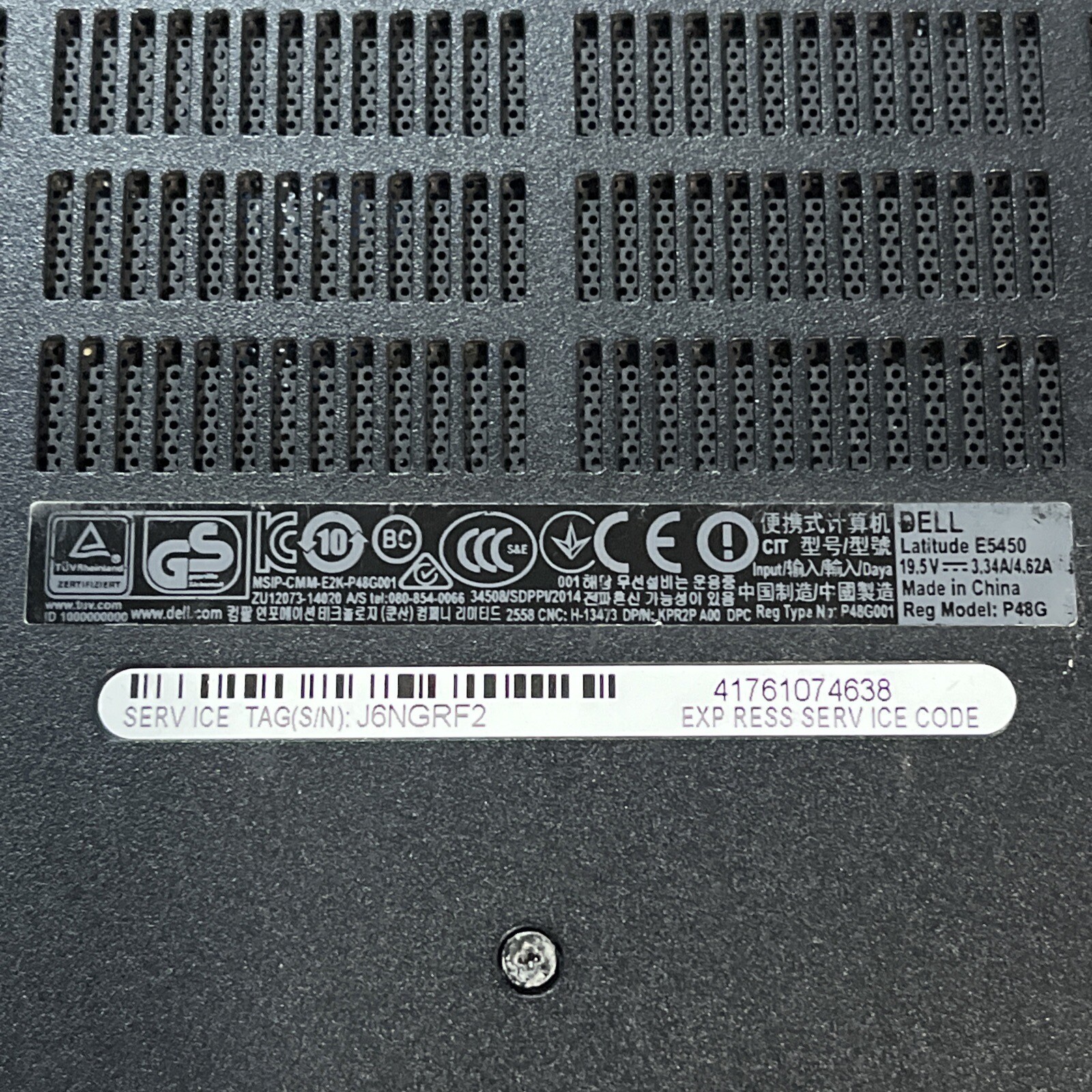 DELL LATITUDE E5450 INTEL CORE I5-5300U 2.30GHZ 4GB RAM NO HD