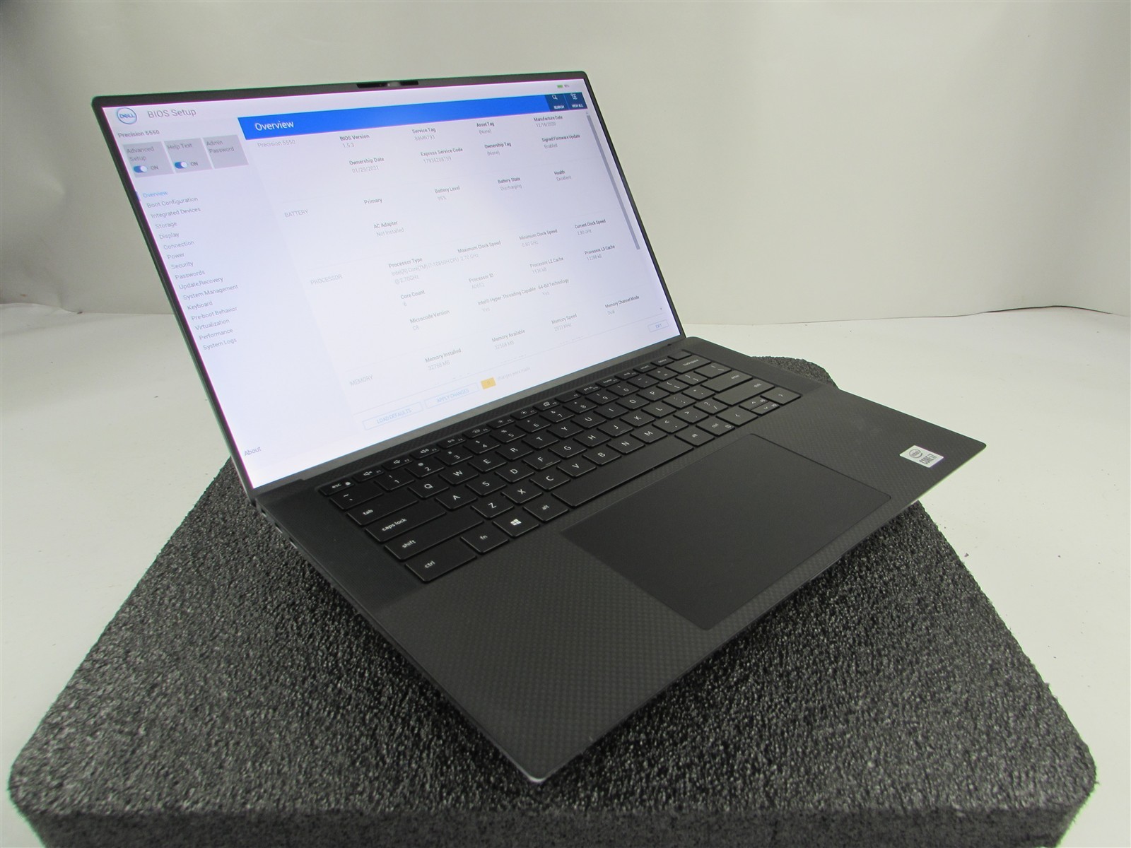 DELL PRECISION 5550 1920X1200 FHD CORE I7-10850H 512GB SSD 32GB RAM T1000 WIN 11
