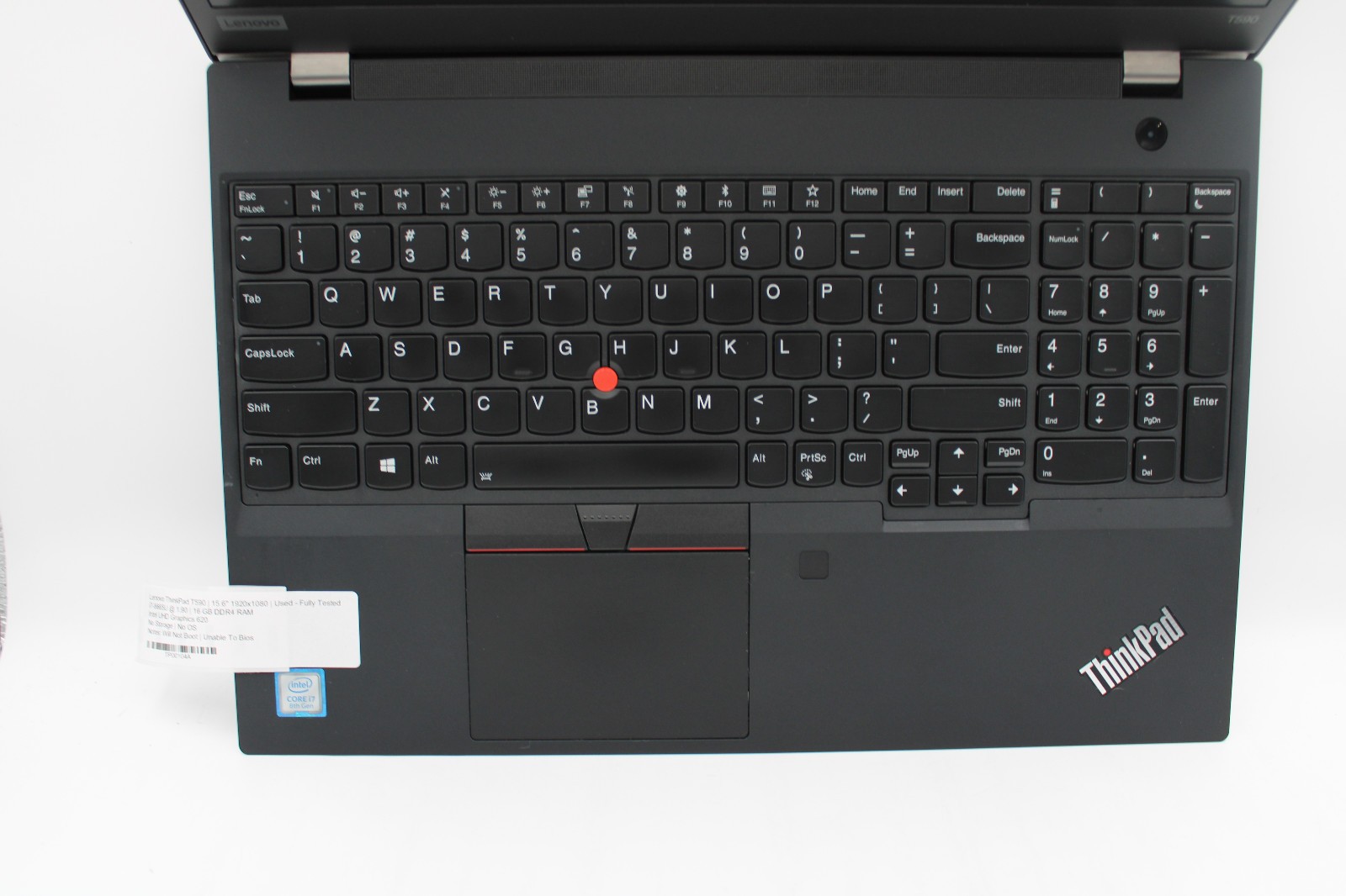 Lenovo ThinkPad T590 i7-8665U @ 1.9 GHz 16GB RAM No SSD No OS No Boot *PARTS