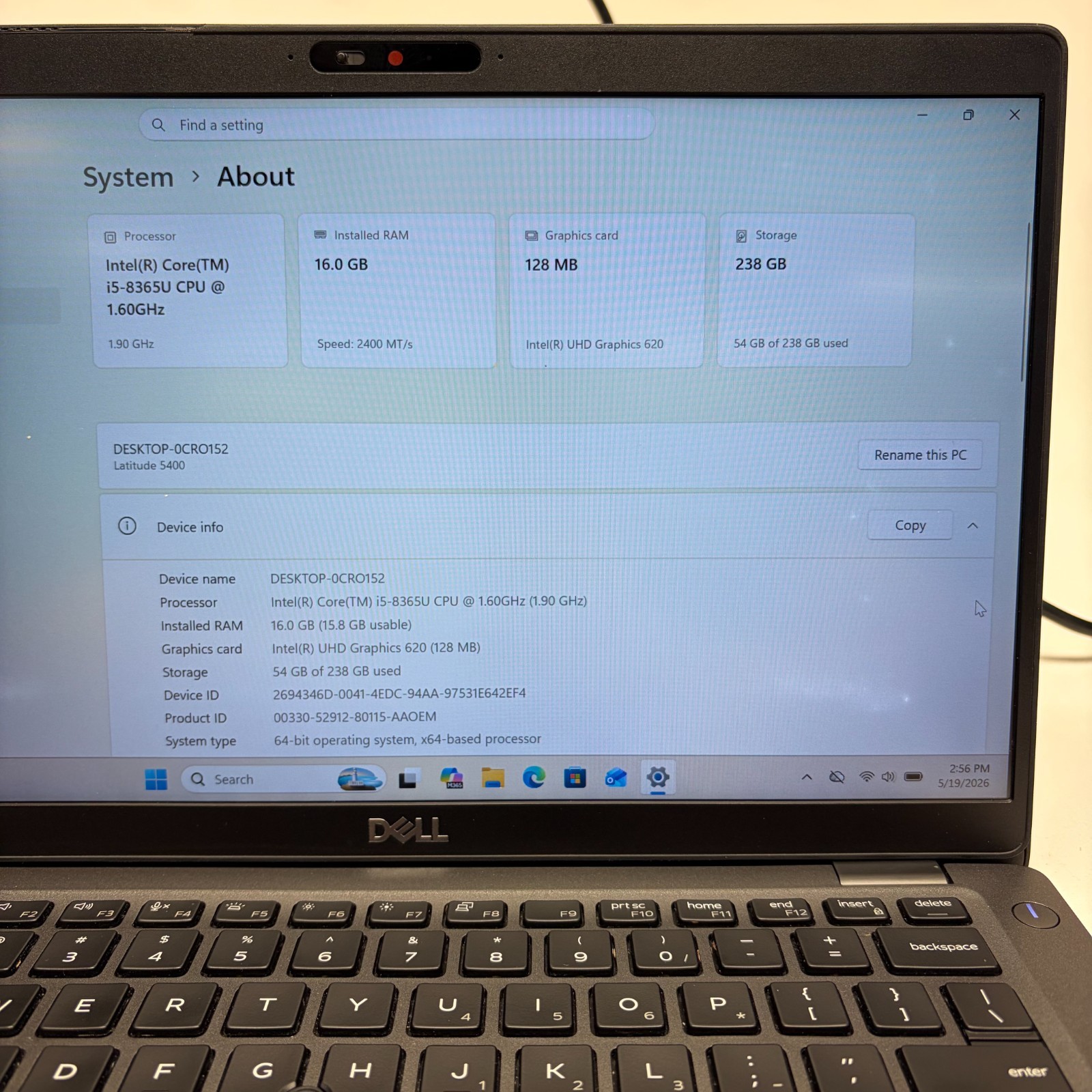 Dell Latitude 5400 w/ Power Supply