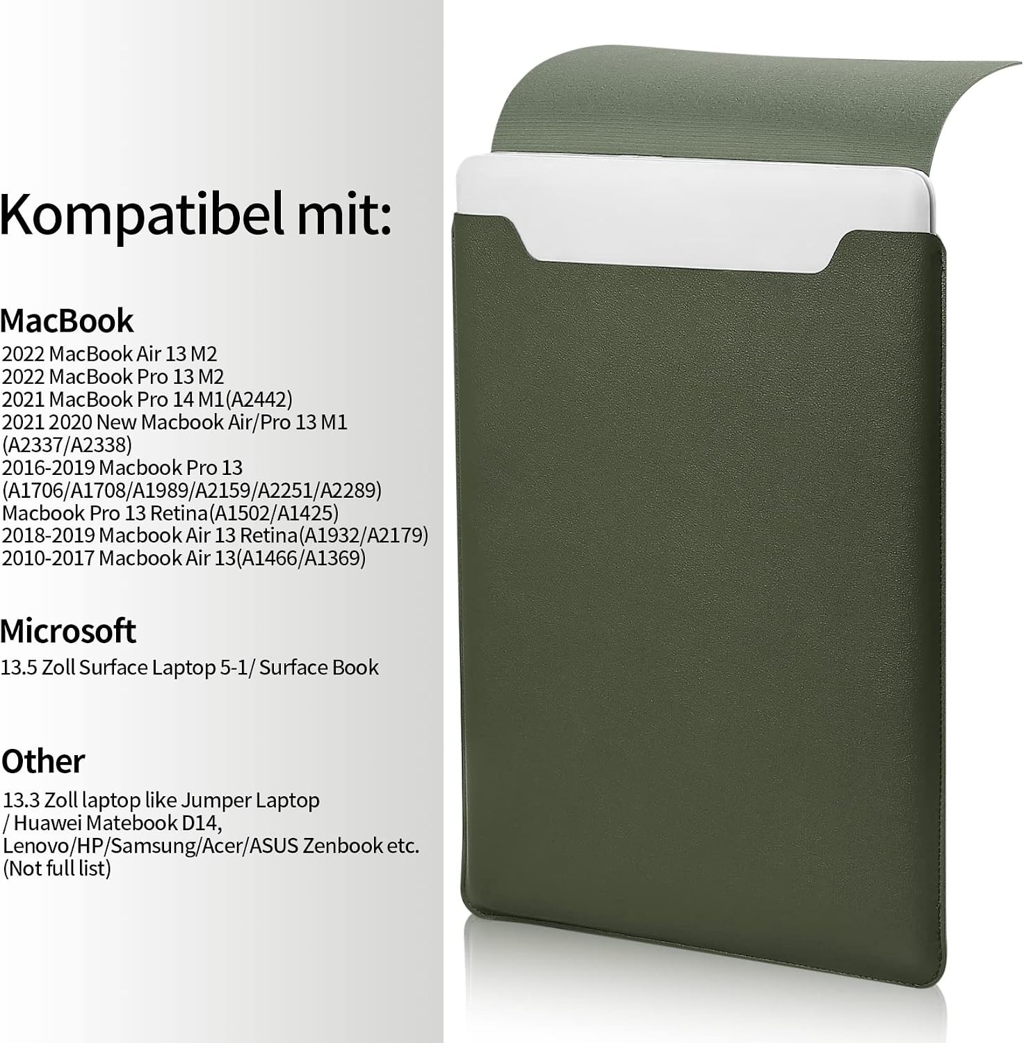 13.3-14″ Laptop Sleeve, Padded Case, Thin Portable Versatile Bag Compatible With