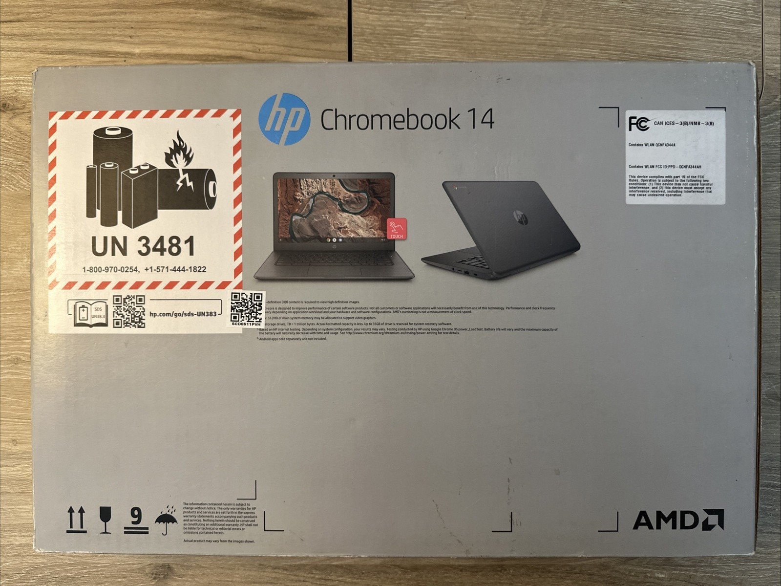 14″ HP Chromebook 14 AMD Dual Core A4-9120 32GB eMMC 4GB RAM Wi-Fi Touch Screen