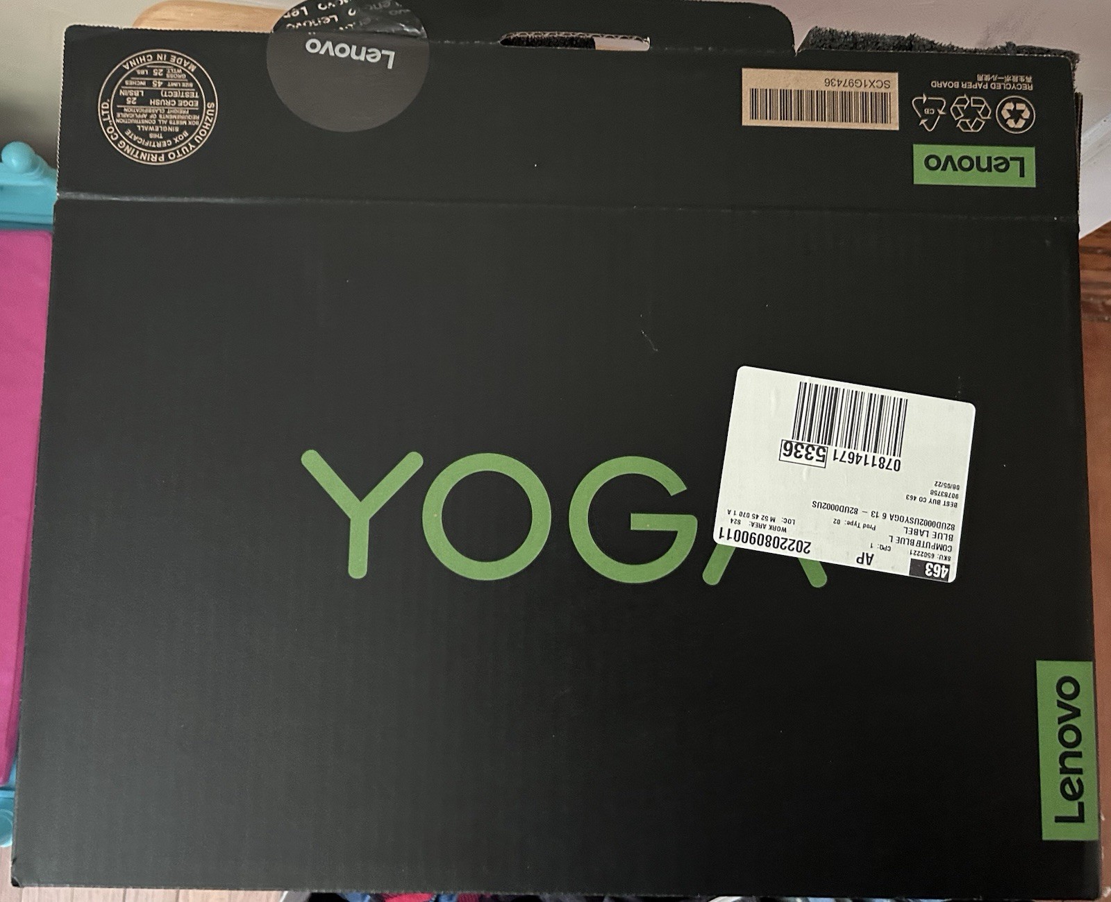 Lenovo Yoga 6 13.3″ (256GB, AMD Ryzen 5, 2.1GHz, 8GB) Laptop- Abyss Blue with…