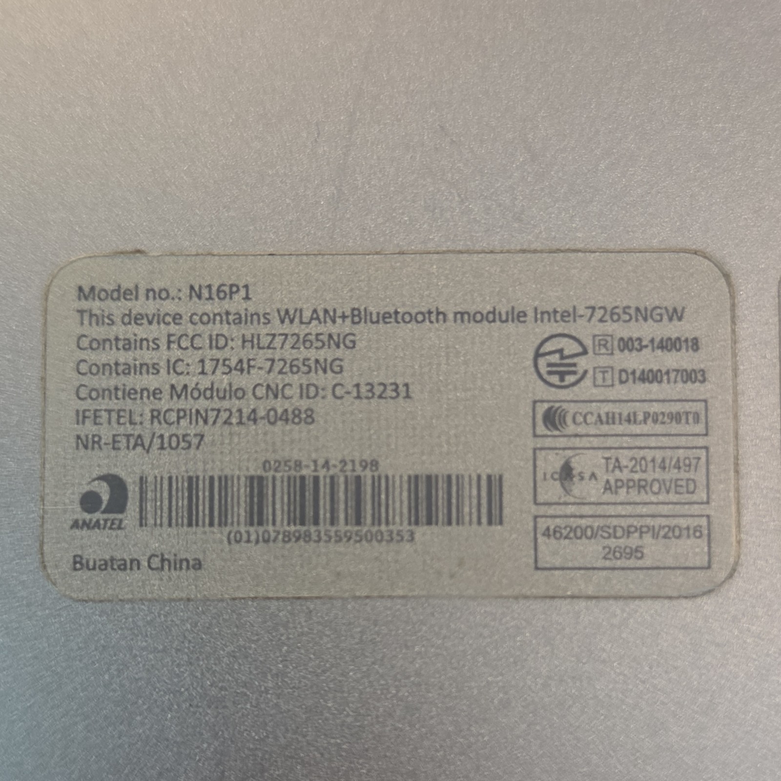 Acer Chromebook 14 N16P1 14in Intel Celeron 4GB 32GB eMMC FHD Silver
