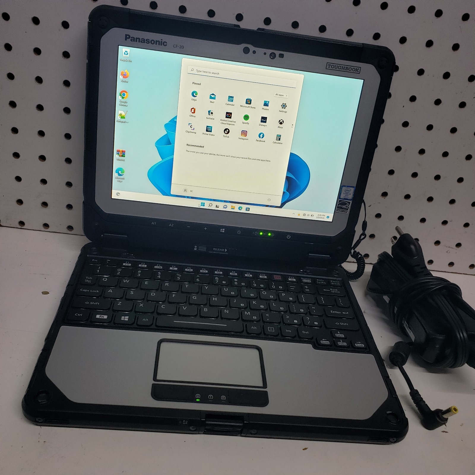 Panasonic Toughbook CF-20 -1.20Ghz Tablet Intel i5-7Y57 512GB SS,8GB RAM,WIN 11
