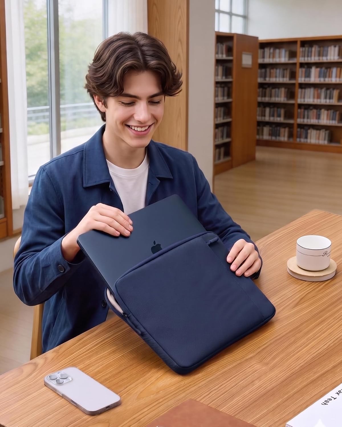 Slim Travel Sleeve for MacBook Neo 13” 2026 (Models A3404, A18 Pro), Indigo Case