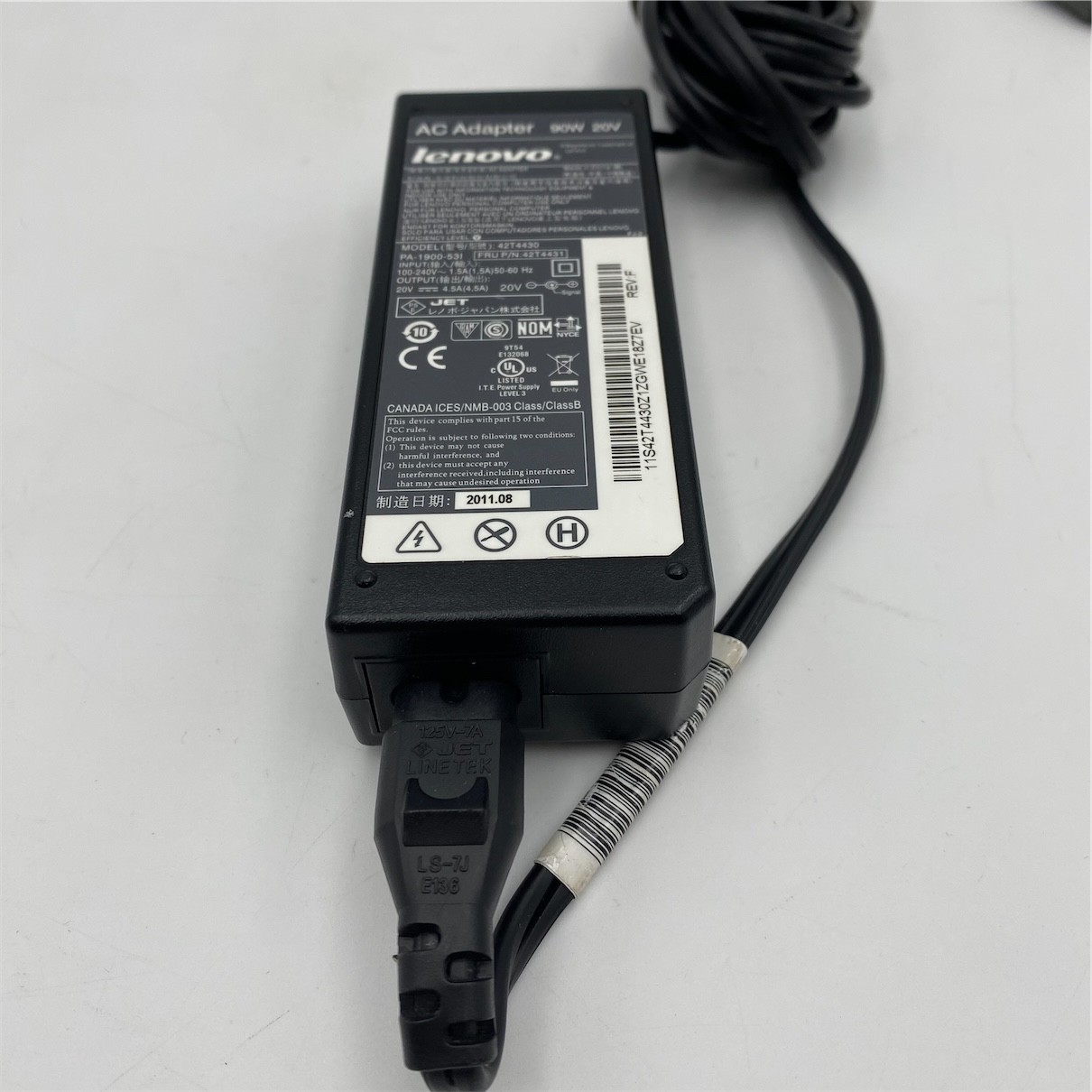 LENOVO AC POWER ADAPTER 90W 20V-4.5A 45N0308 45N0304 42T4431