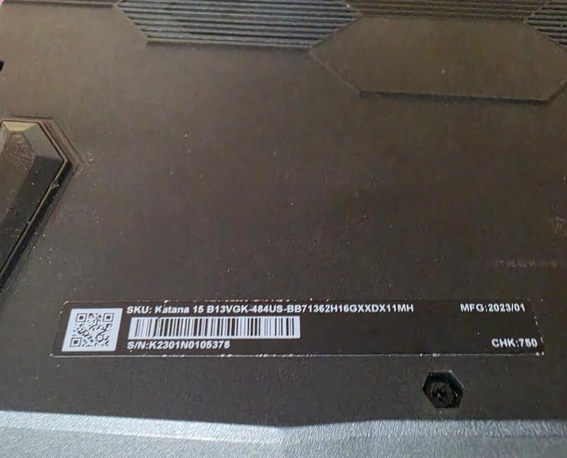 MSI Katana 15 15.6” (1TB SSD Intel Core i7-13620H 3.6GHz 16GB RAM) Gaming…