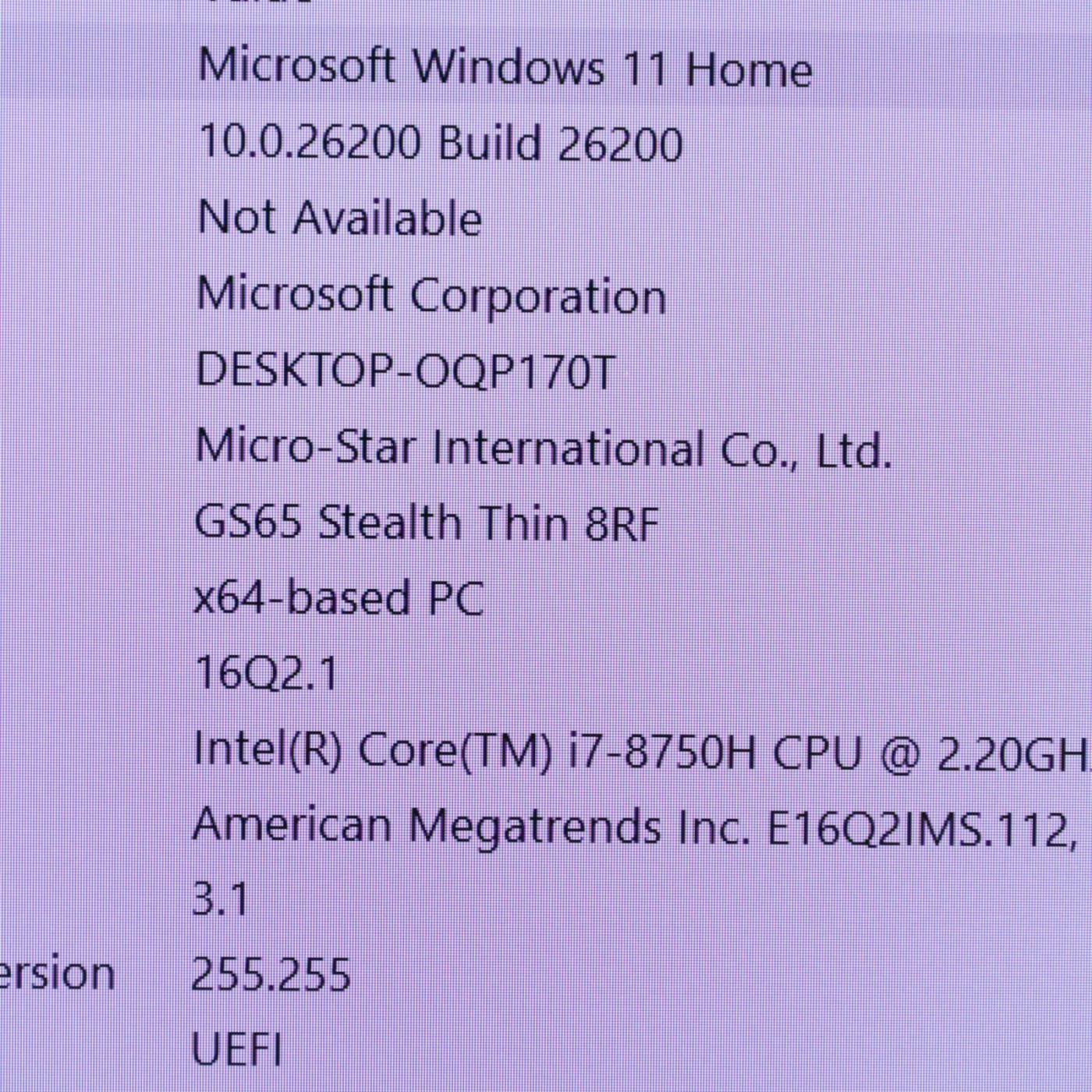 MSI GS65 Stealth Thin 8RF Intel Core i7-8750H GTX 1070 16GB RAM 512GB SSD 15.6″
