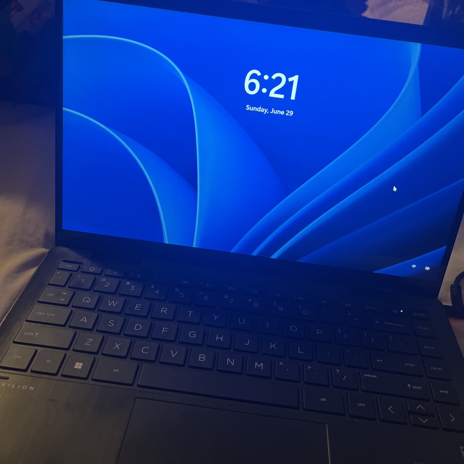 HP Pavilion x360 Intel Core i3 Laptop; Two USB, USB-C, HDMI, charge cable, case.