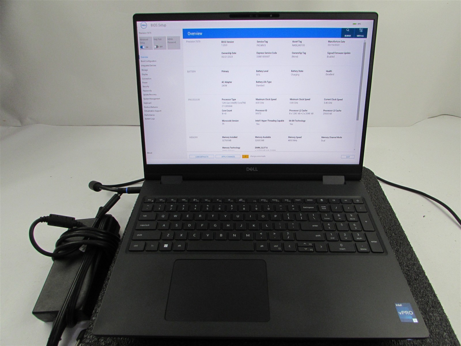 DELL PRECISION 7670 FHD I7-12850HX 16 CORES 1TB 32GB RAM RTX A2000 WIN 11 PRO
