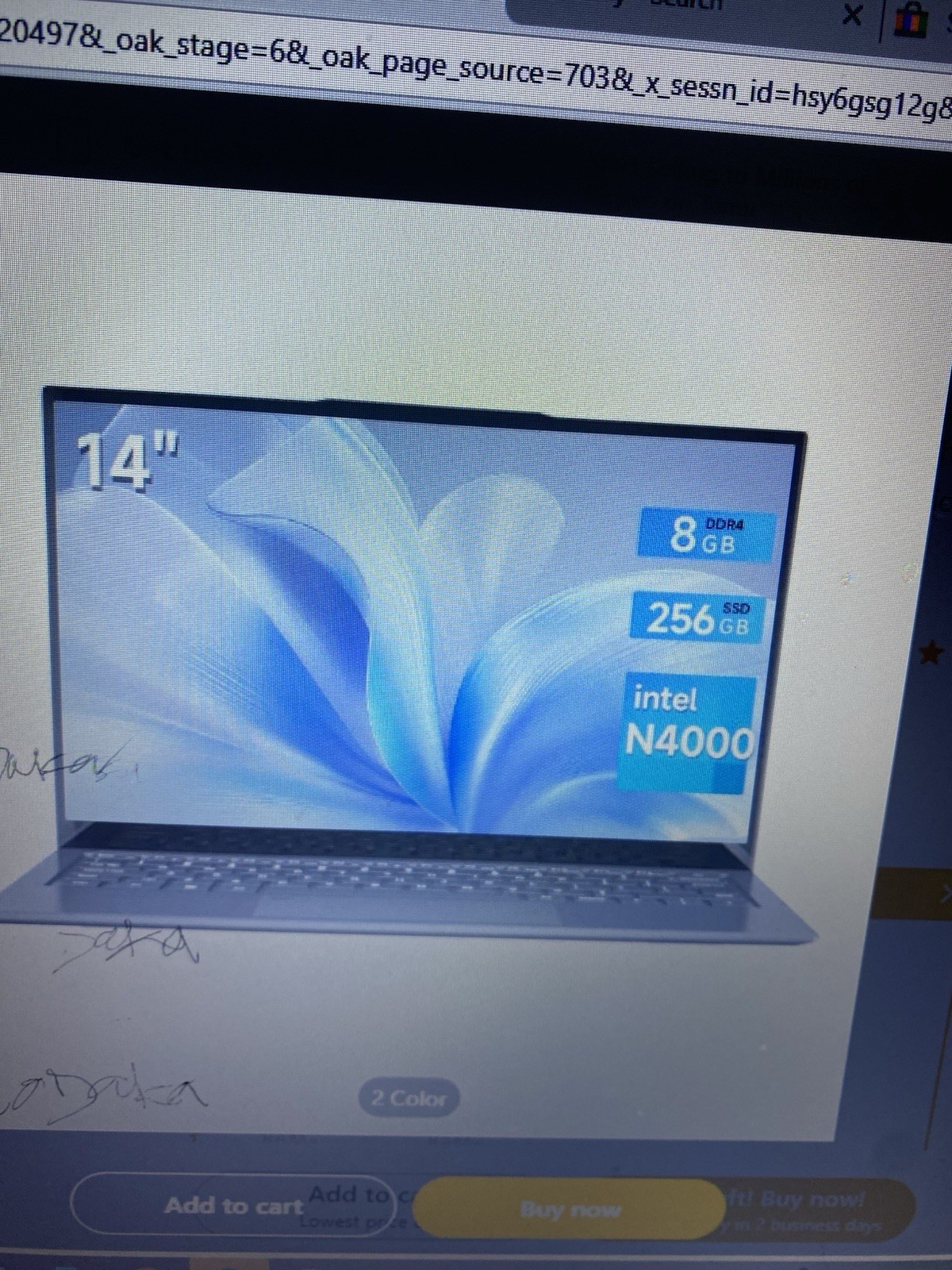 SUXI 14-in 8 gb ram 256 gb 5000mAh battery capacity Notebook New