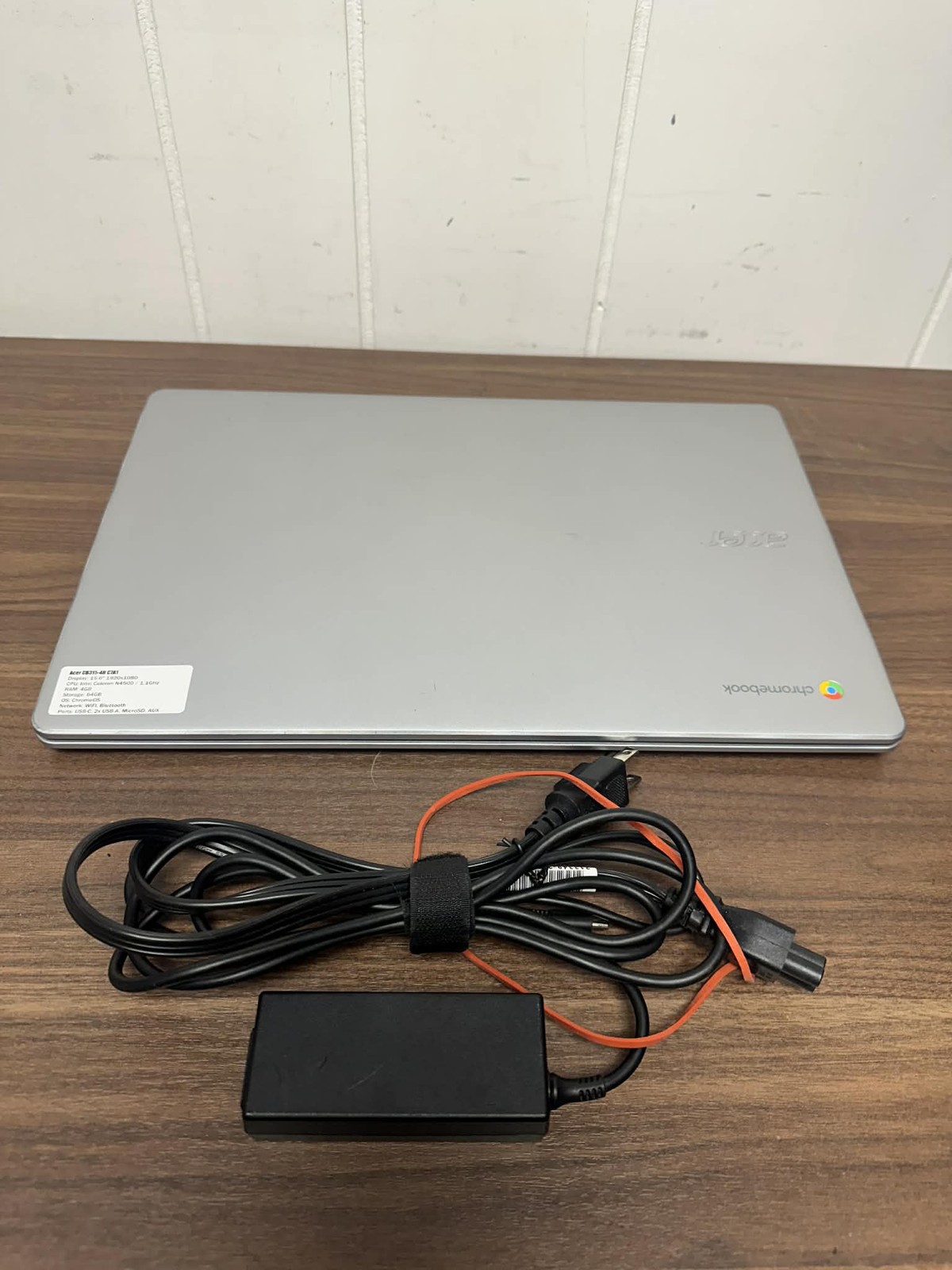 Acer Chromebook CB315-4H C7A1 15. Inch Silver Laptop Intel Celeron N4500 1.1