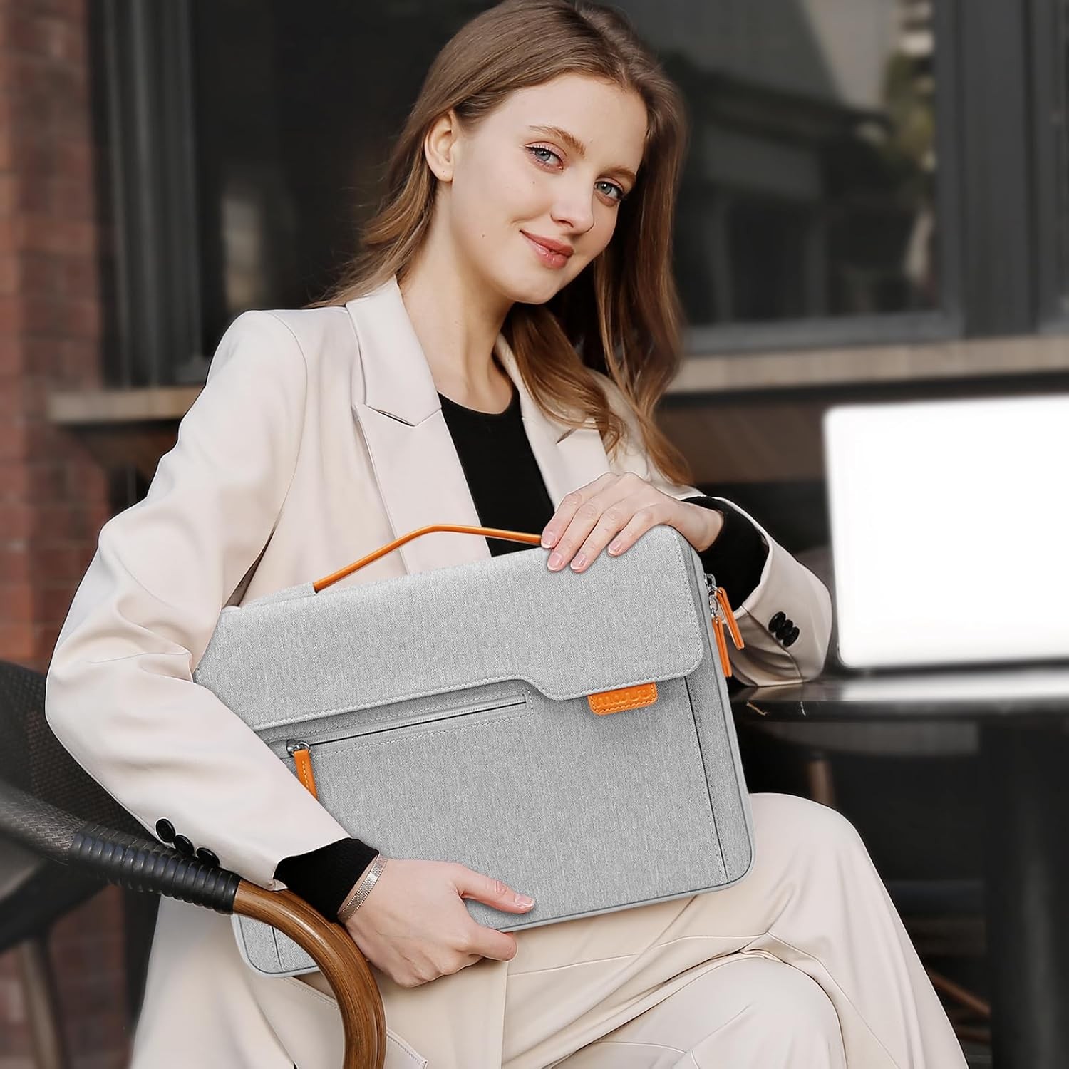 Gray 360 Laptop Sleeve for MacBook Air 13.6 M5 M4 M3 M2 M1/Neo/Pro 13/14, HP, De
