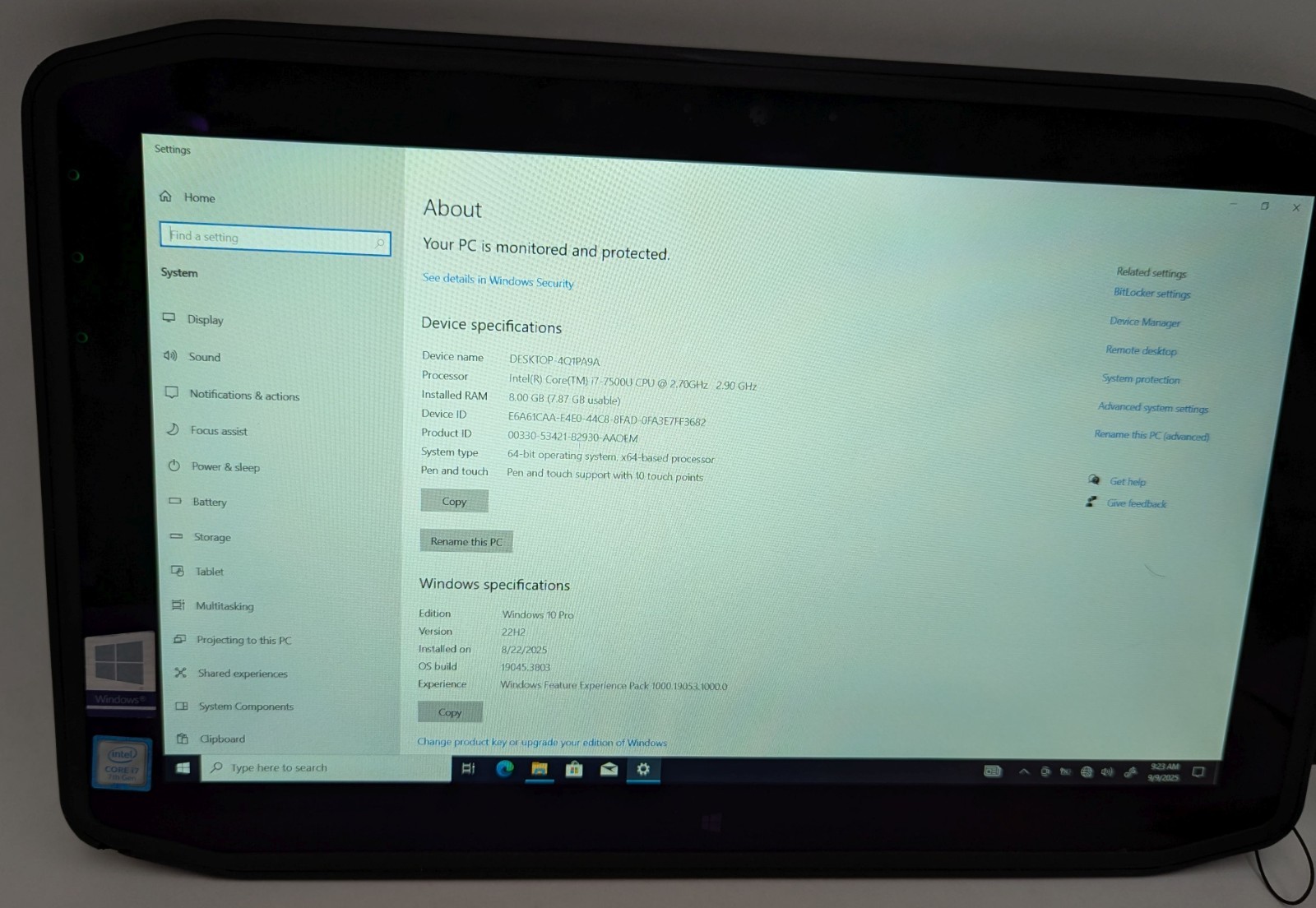 Zebra XPLORE iX125R1 12.5″ Rugged Tablet i7-7500U 8GB 256GB NVMe Win10 #1 *READ*