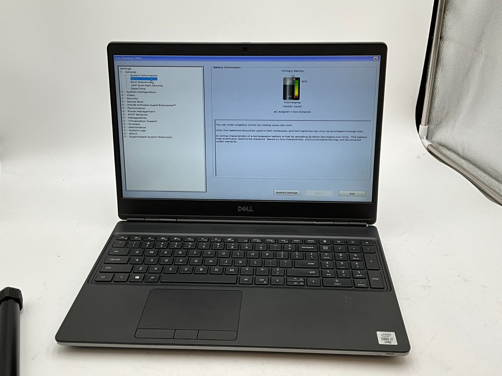 DELL Precision 7550 i7-10850H 2.70gh 32gb 512gb T2000 15.6″ LAPTOP J5W2043