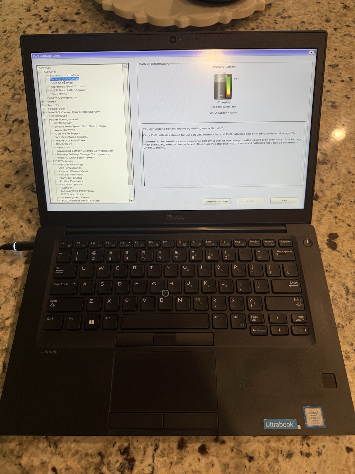 Dell Latitude E7480 Laptop Core I7-7600u 2.80ghz 8gb RAM 256 SSD Intel HD