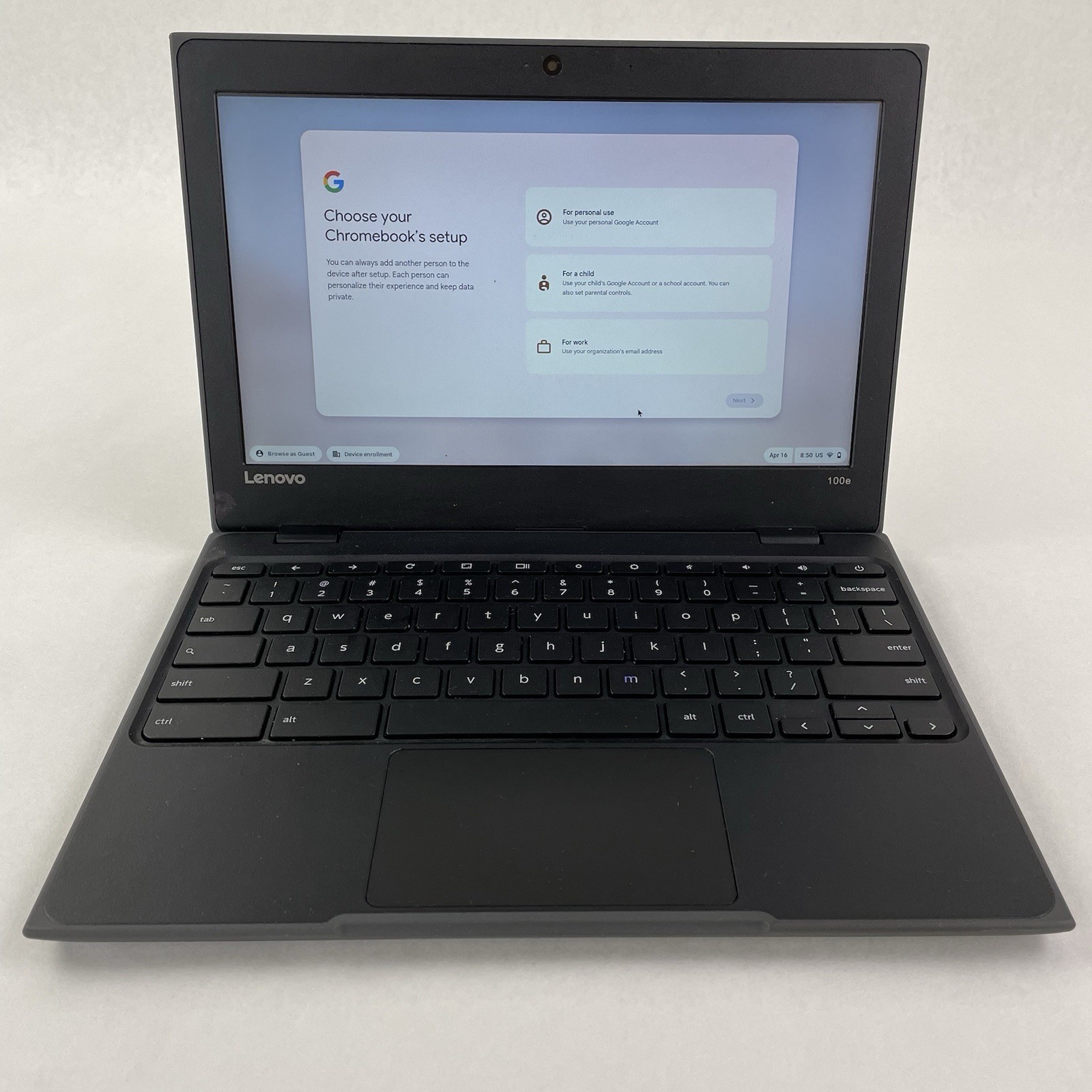 Lenovo Chromebook 100e 81ER 11.6″ Celeron N3350 1.10 GHz 4 GB RAM 16 GB Storage