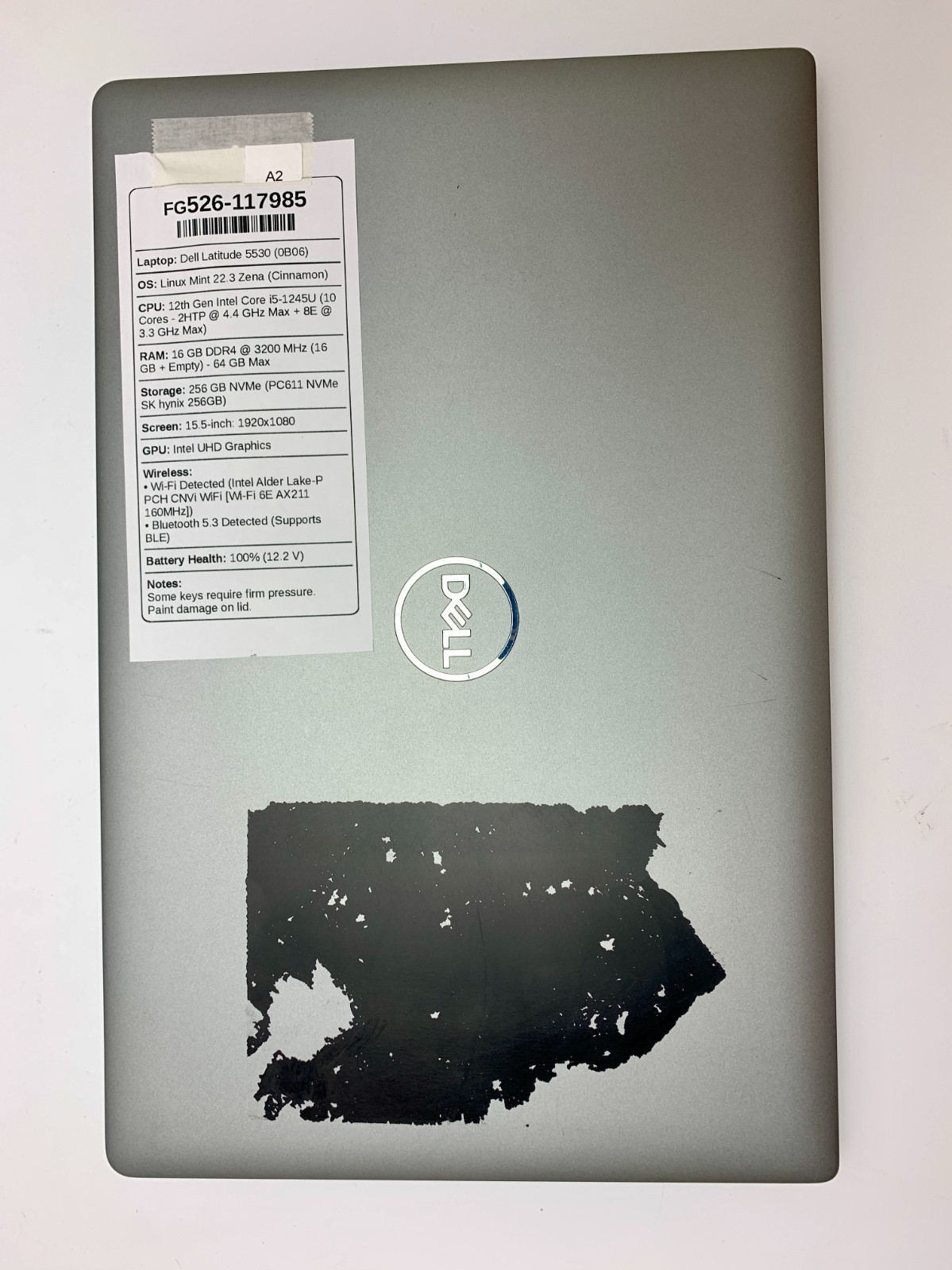 Dell Latitude 5530 | i5-1245U | 16GB RAM | 256GB NVMe | LINUX