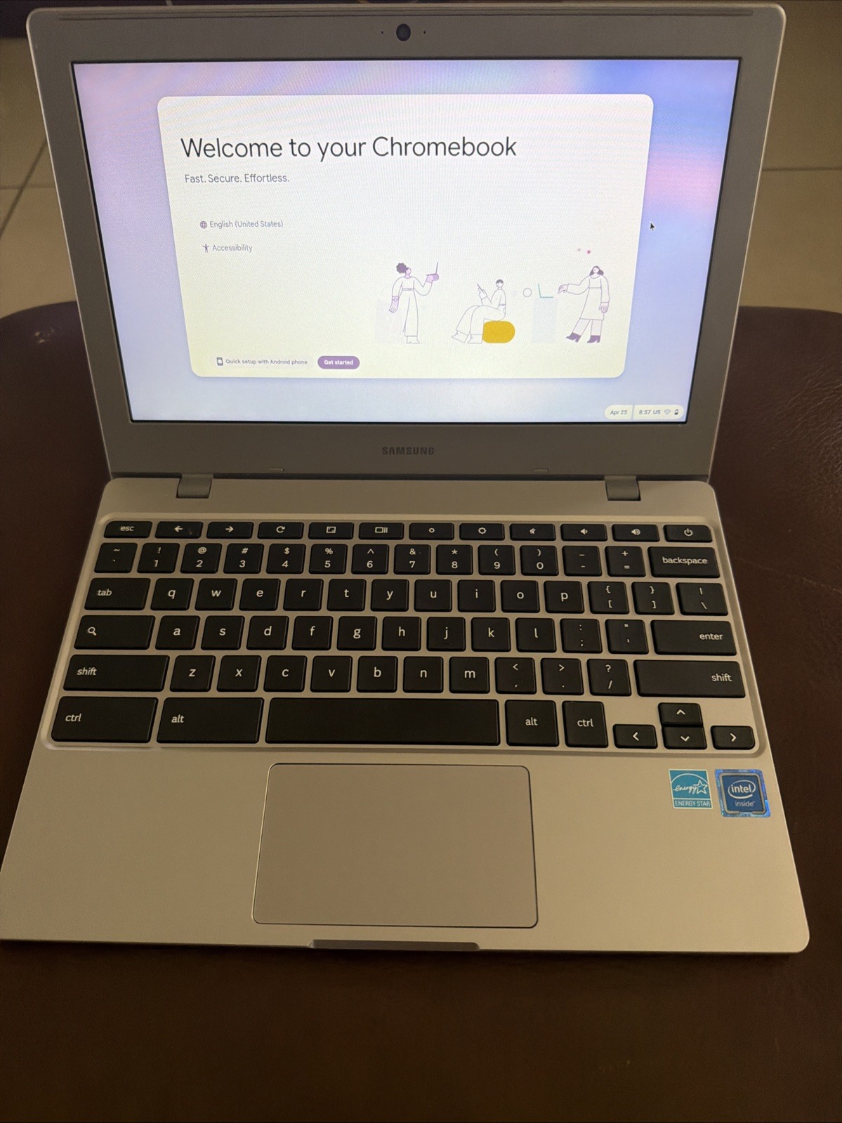 Samsung Chromebook 4 (16GB eMMC, Intel Celeron) Laptop – Gray