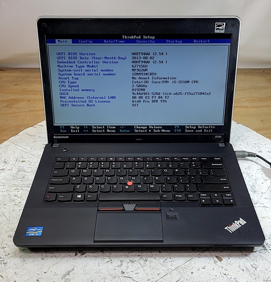 LENOVO ThinkPad Edge E430 627156U Laptop Intel I5-3210M 8GB 250GB SEE NOTES