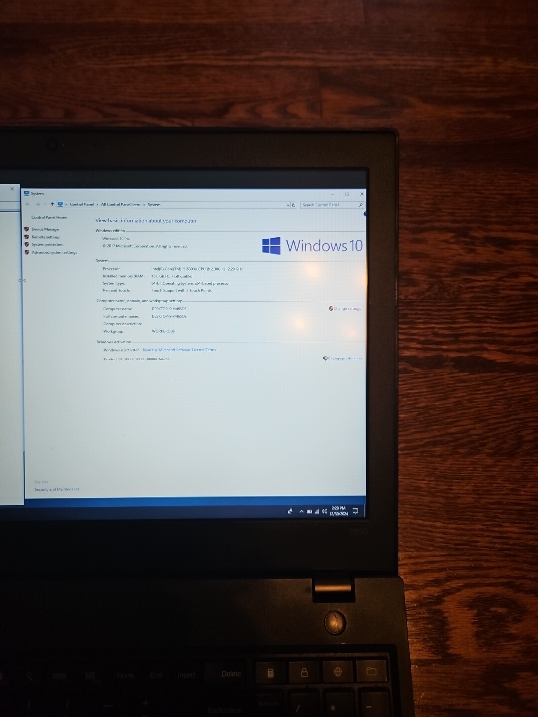 Lenovo Thinkpad T550 Laptop i5/16 GB/500GB SSD/1080P/Win 10 Pro. Ready to Use