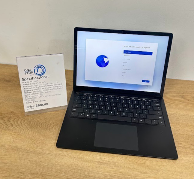 Microsoft Surface Laptop 5 Core i7 1265U, 16GB LPDDR5 Intel Iris Xe, 512GB SSD