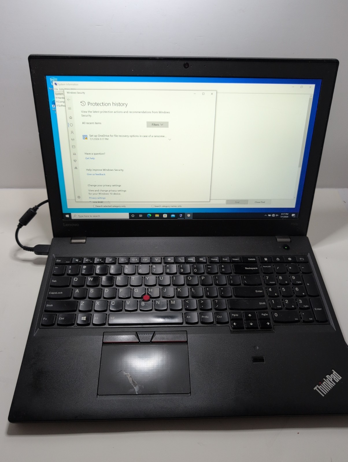 Lenovo ThinkPad P50s i7-6500U 24GB RAM 1TB Samsung SSD Quadro M500M AS-IS Read