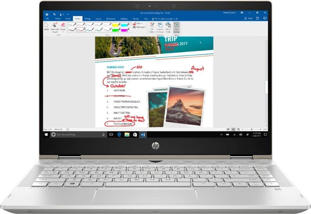 HP Pavilion x360 2-in-1 – FHD Touch – i5-8250U – 8GB RAM – 256GB SSD – Silver