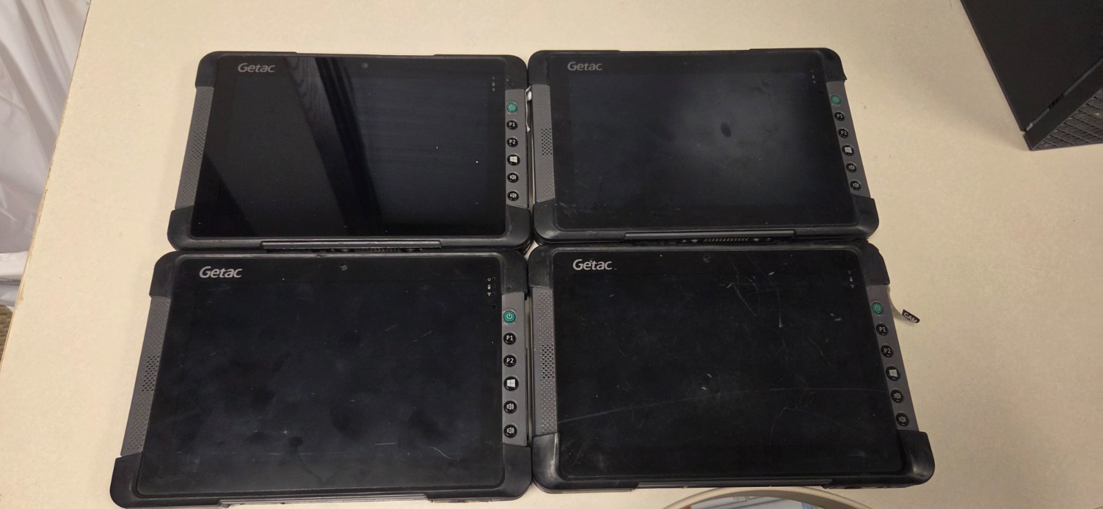 Lot of 4 Getac T800 G1 Rugged Tablets – AS-IS / For Parts or Repair