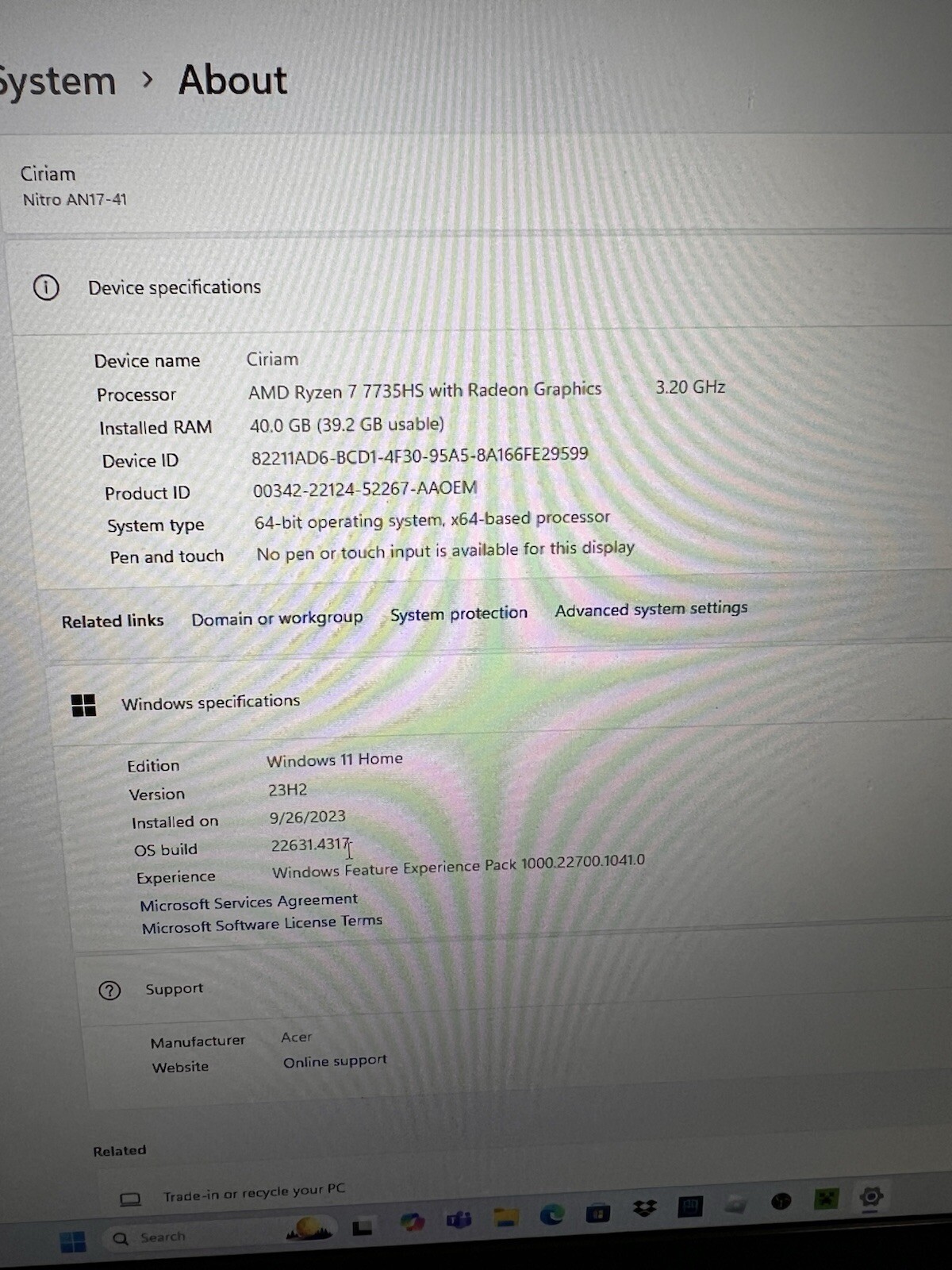Acer Nitro AN17-41-R8N5 17.3” (1TB SSD, AMD Ryzen 7, 3.20 GHz, 16GB, NVIDIA…