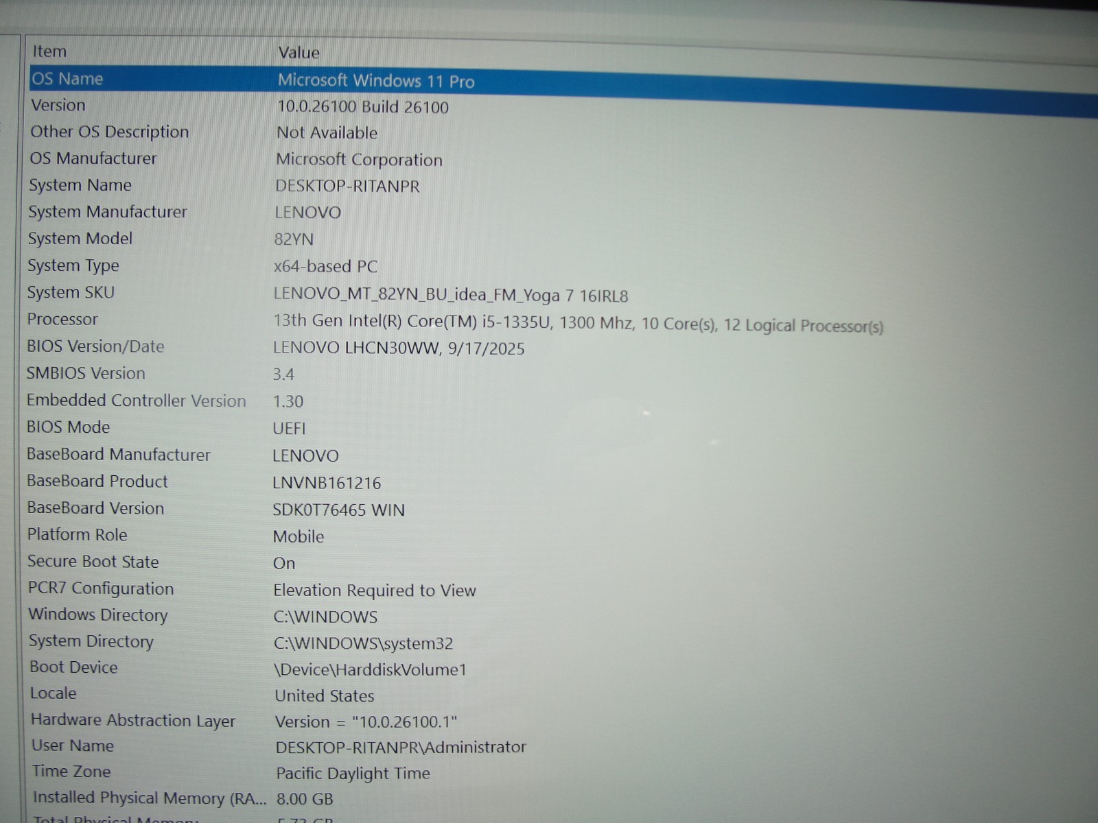 Lenovo Yoga 7 16IRL8 16” WUXGA TOUCH Core i5-1335U 1.3GHz 8GB RAM 512GB SSD+P/A