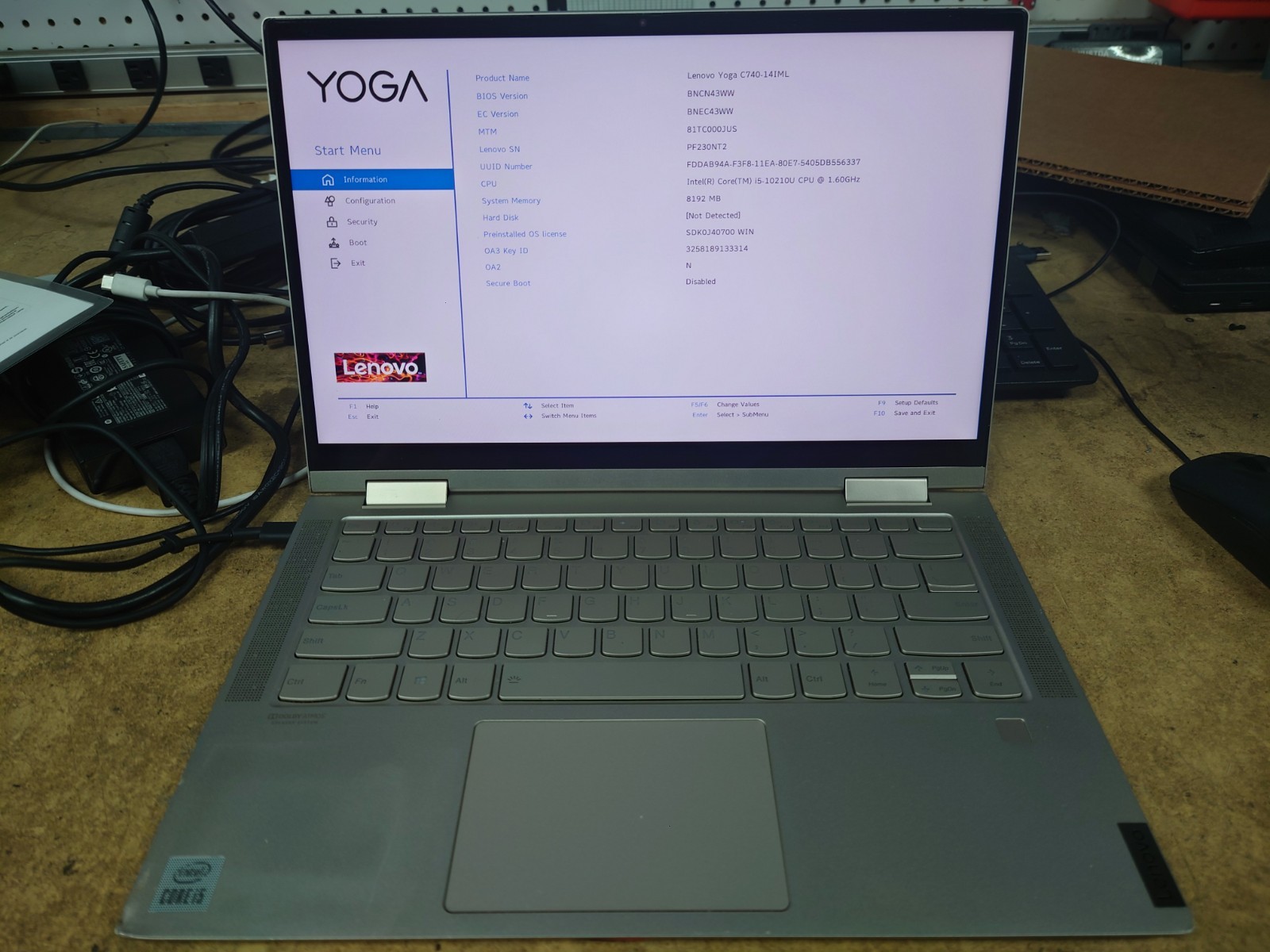 Lenovo Yoga C740-14IML 14″ FHD Touch i5-10210U 8GB RAM 256GB SSD No OS