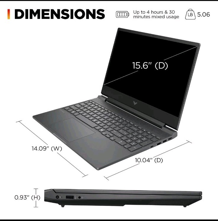 HP Victus 15-FA2013DX Gaming i5-13420H GeForce RTX 3050 8GB RAM 512GB SSD