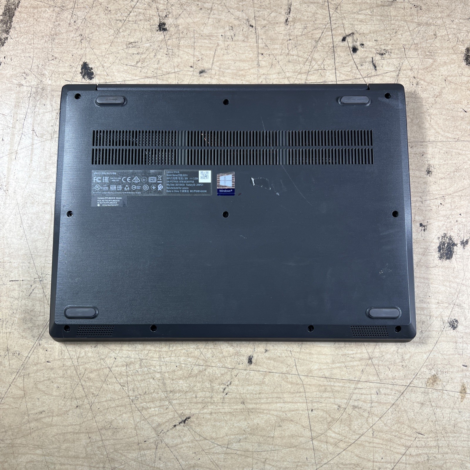 LENOVO V14-IIL INTEL CORE I3 10TH GEN 4GB RAM **UNTESTED **NO HD/ NO CADDIE